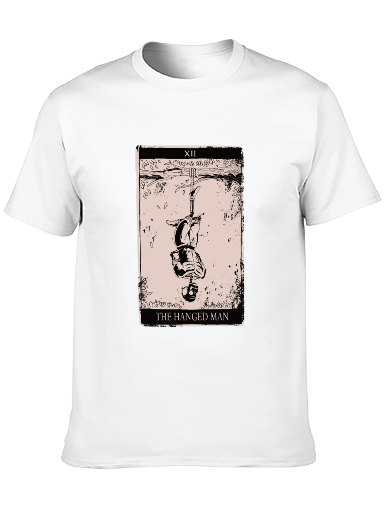The Hanged Man Tarot Card Graphic Tee - Black