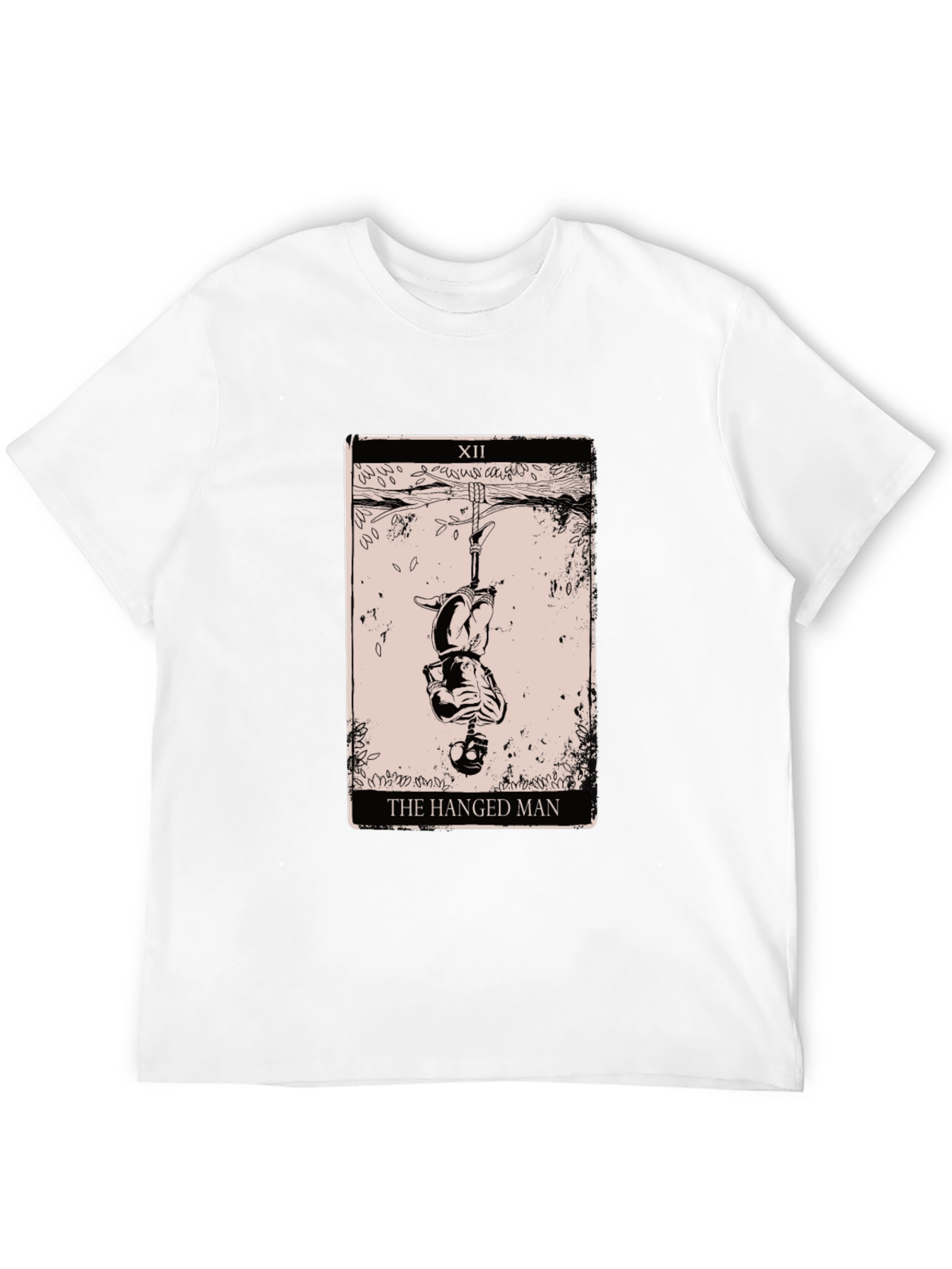The Hanged Man Tarot Card Graphic Tee - Black