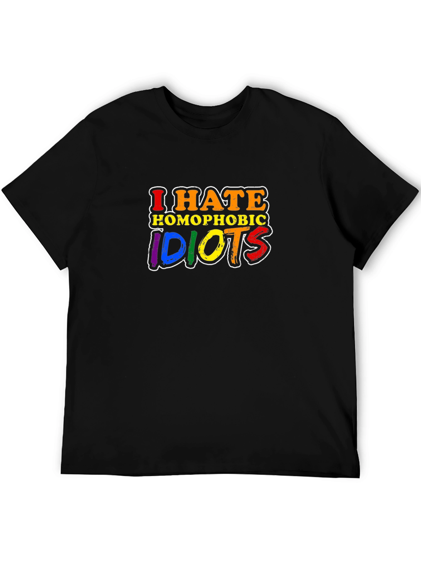 I Hate Homophobic Idiots T-Shirt LGBTQ Pride
