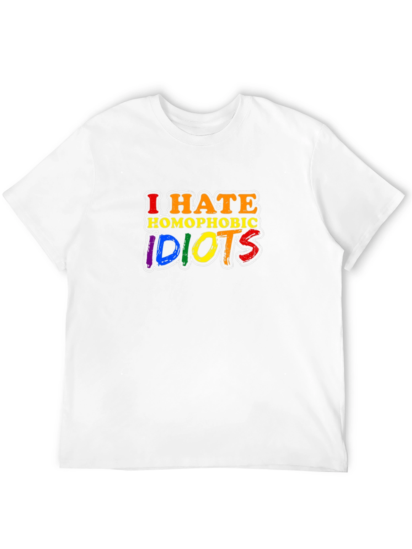I Hate Homophobic Idiots T-Shirt LGBTQ Pride