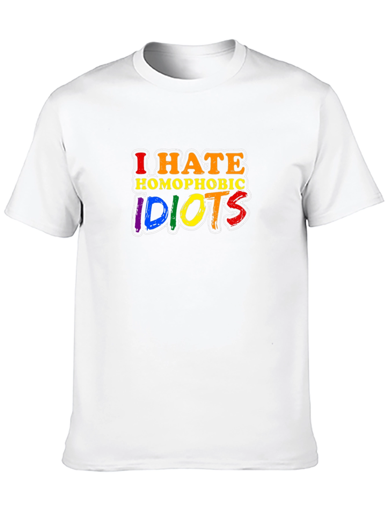 I Hate Homophobic Idiots T-Shirt LGBTQ Pride