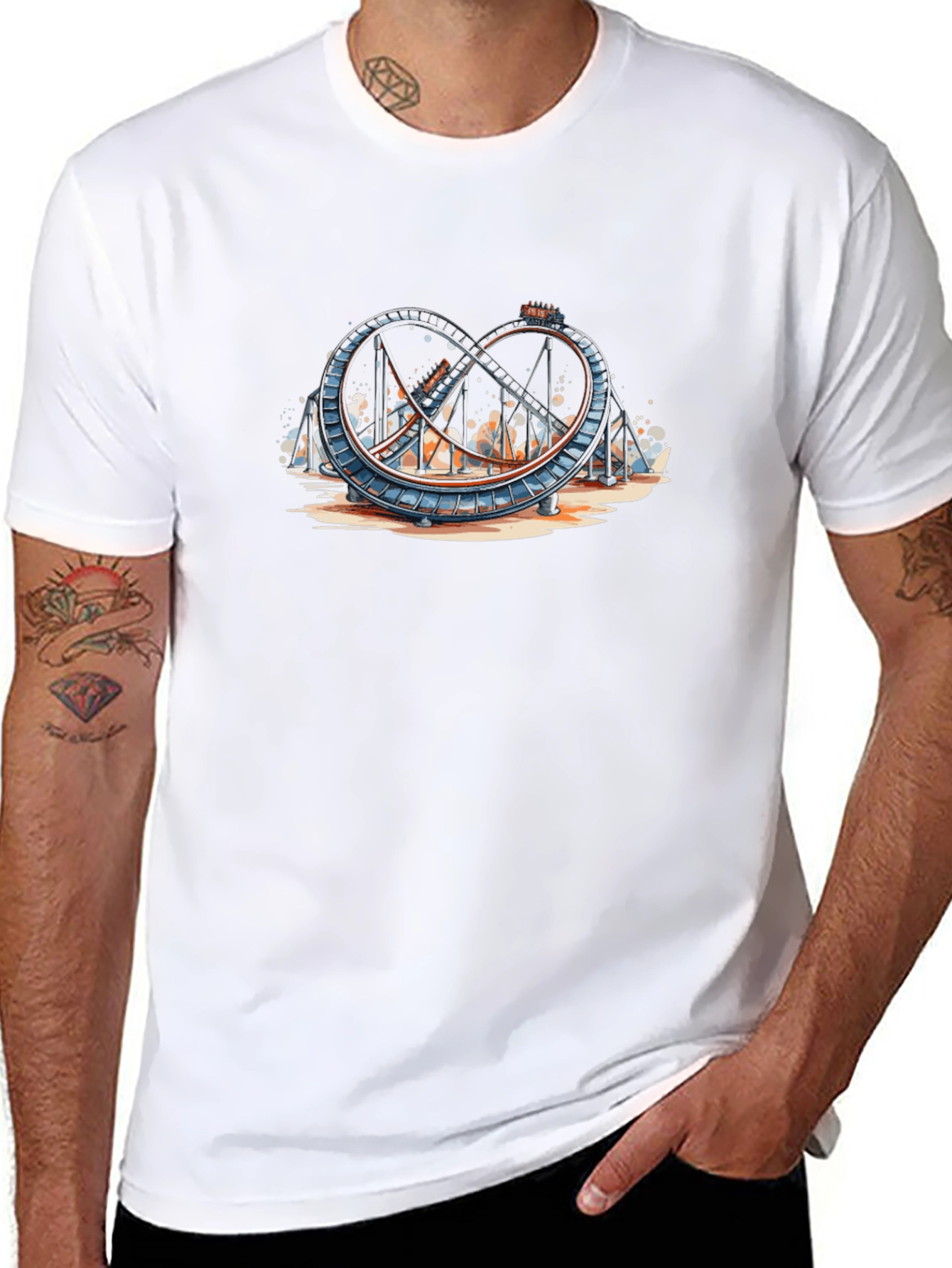 Roller Coaster Graphic Tee - Thrill Ride Apparel