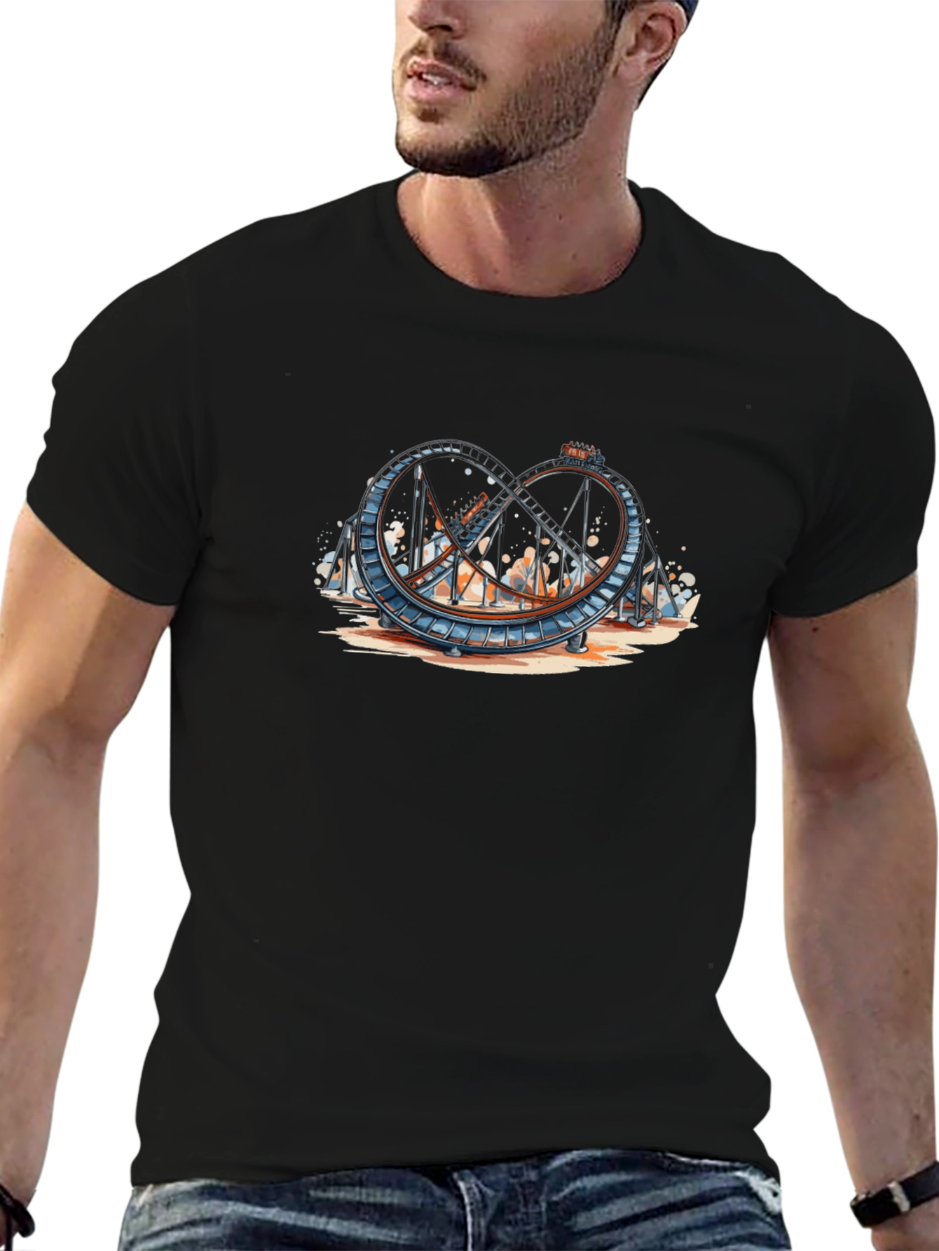 Roller Coaster Graphic Tee - Thrill Ride Apparel