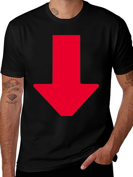 Red Arrow Graphic Tee - Down Direction Shirt