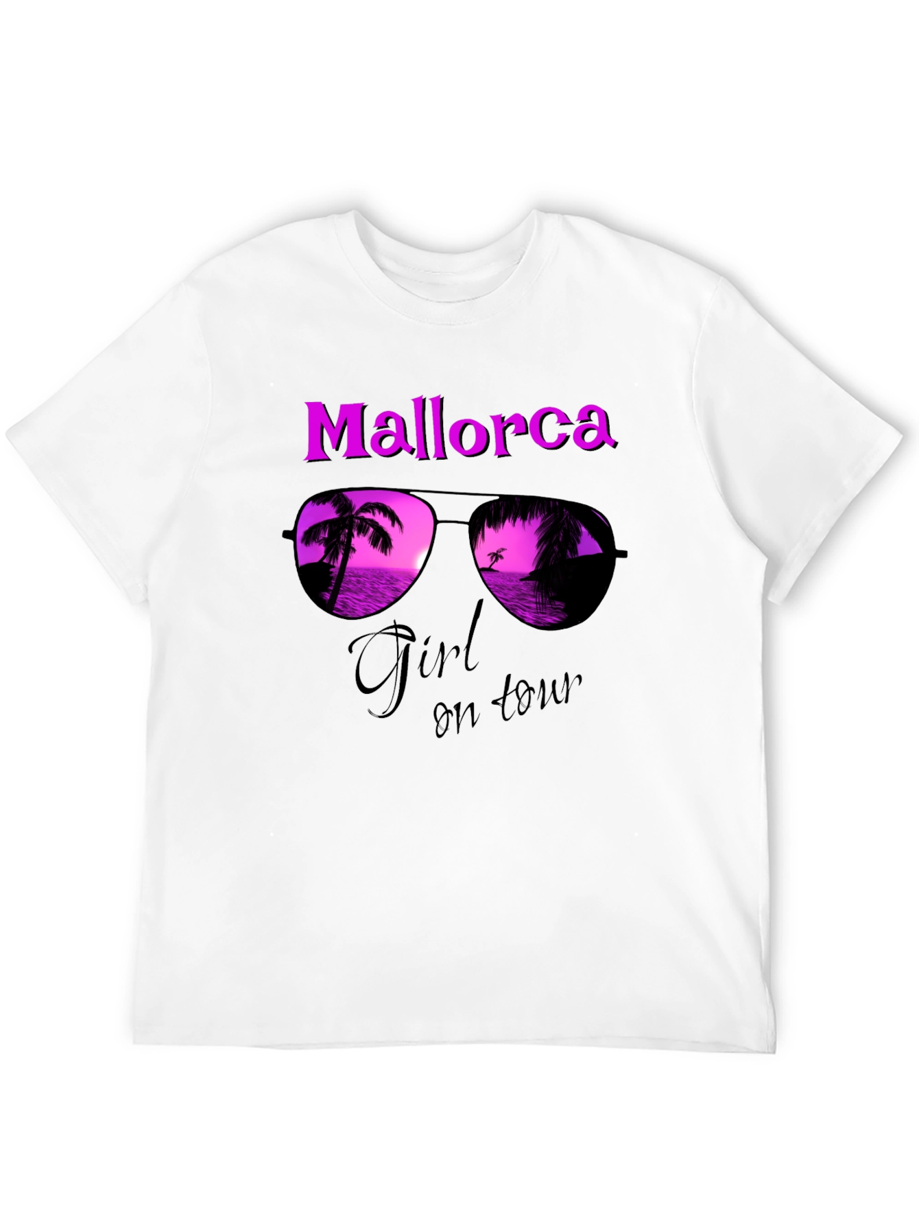 Mallorca Girl on Tour Black T-Shirt
