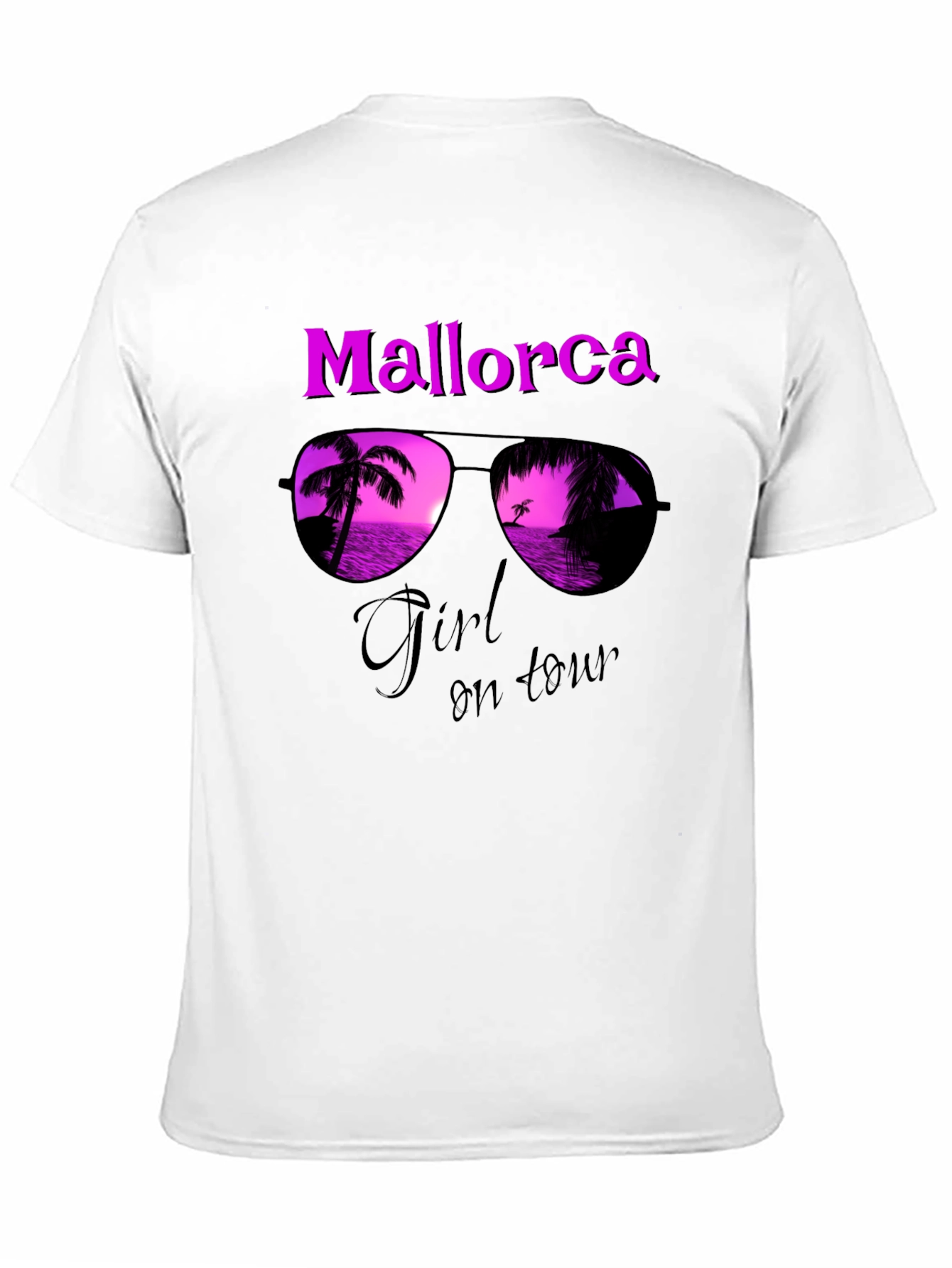 Mallorca Girl on Tour Black T-Shirt