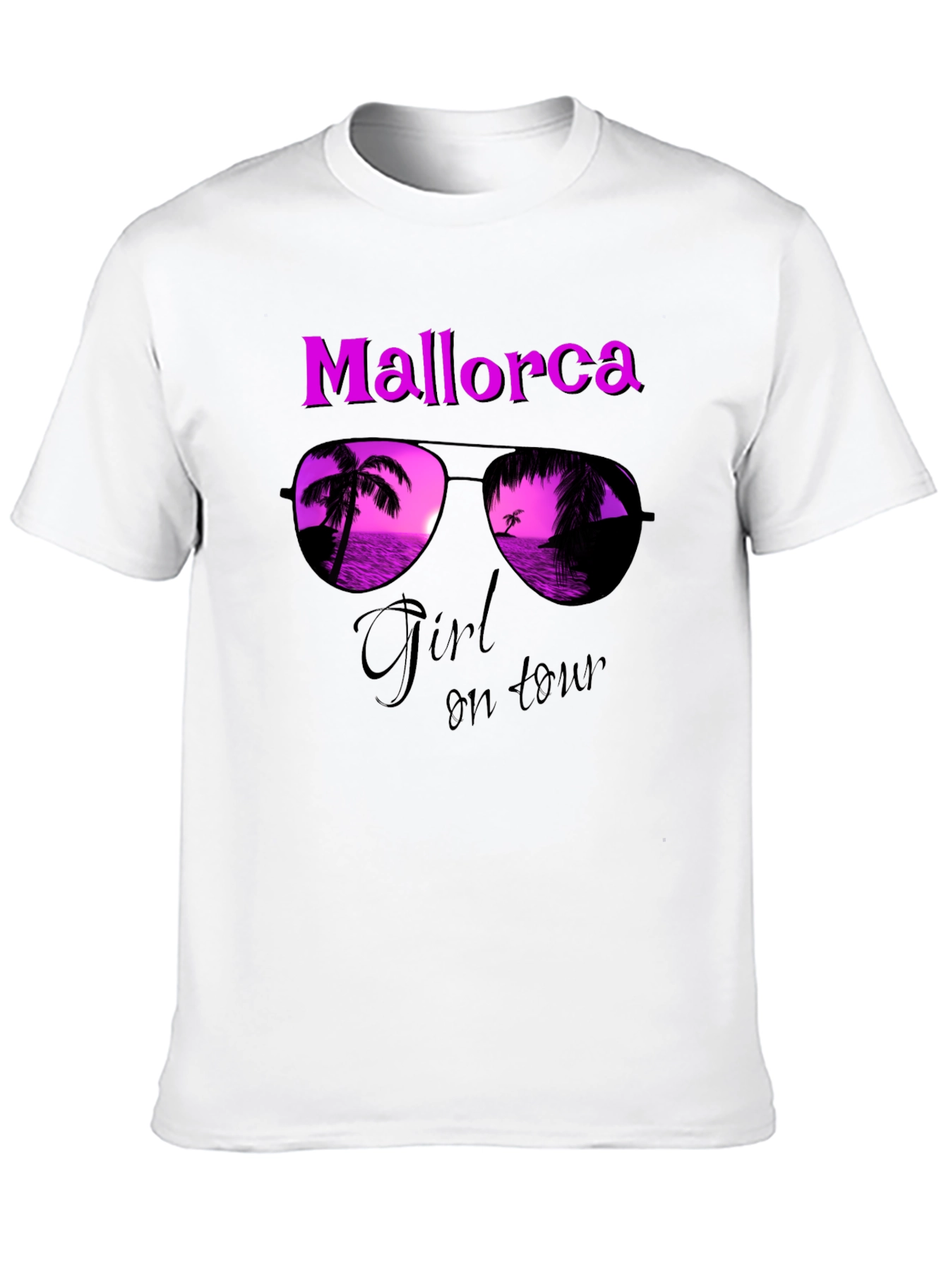 Mallorca Girl on Tour Black T-Shirt
