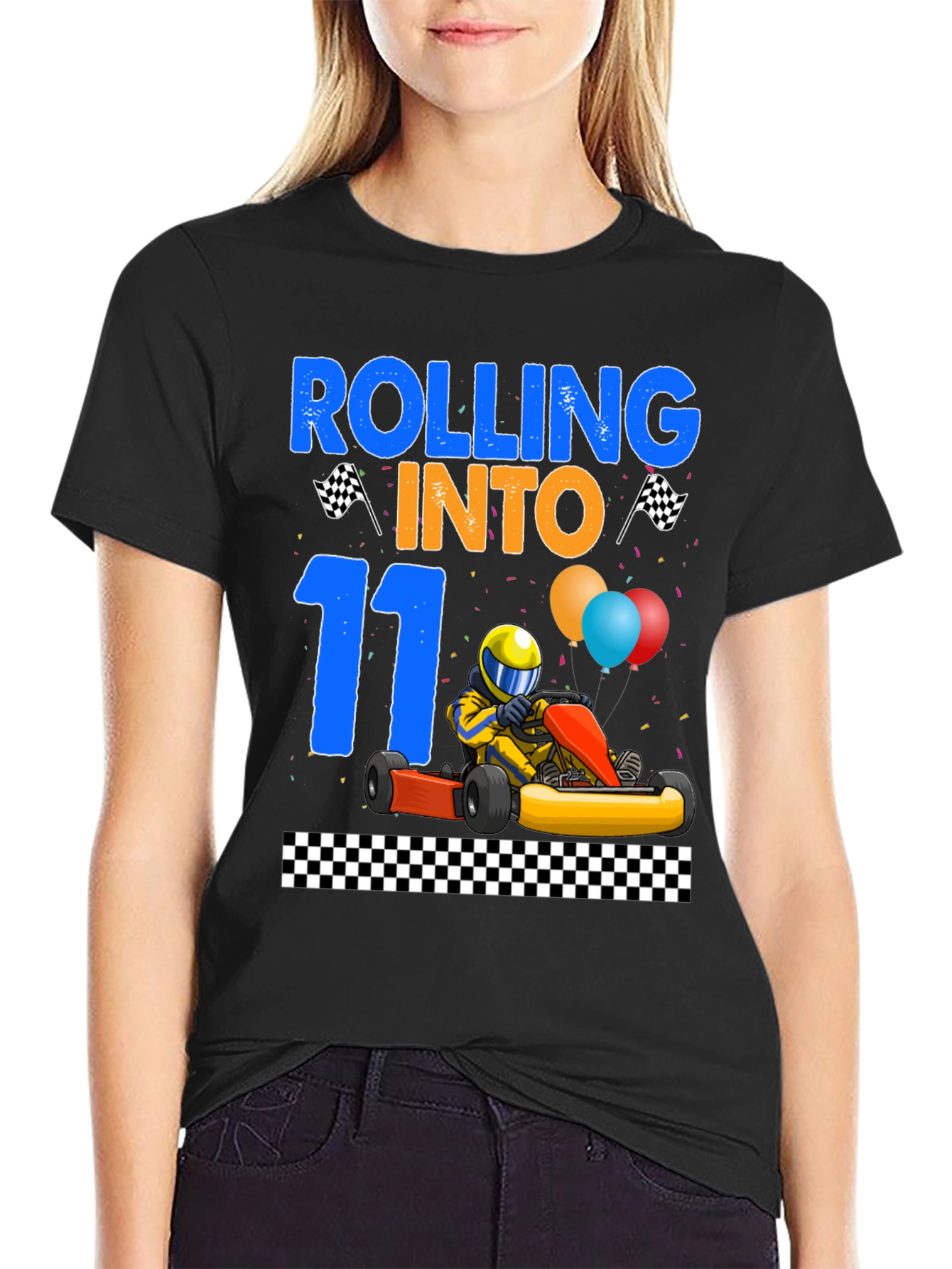 Rolling Into 11 Birthday Kart Racing T-Shirt
