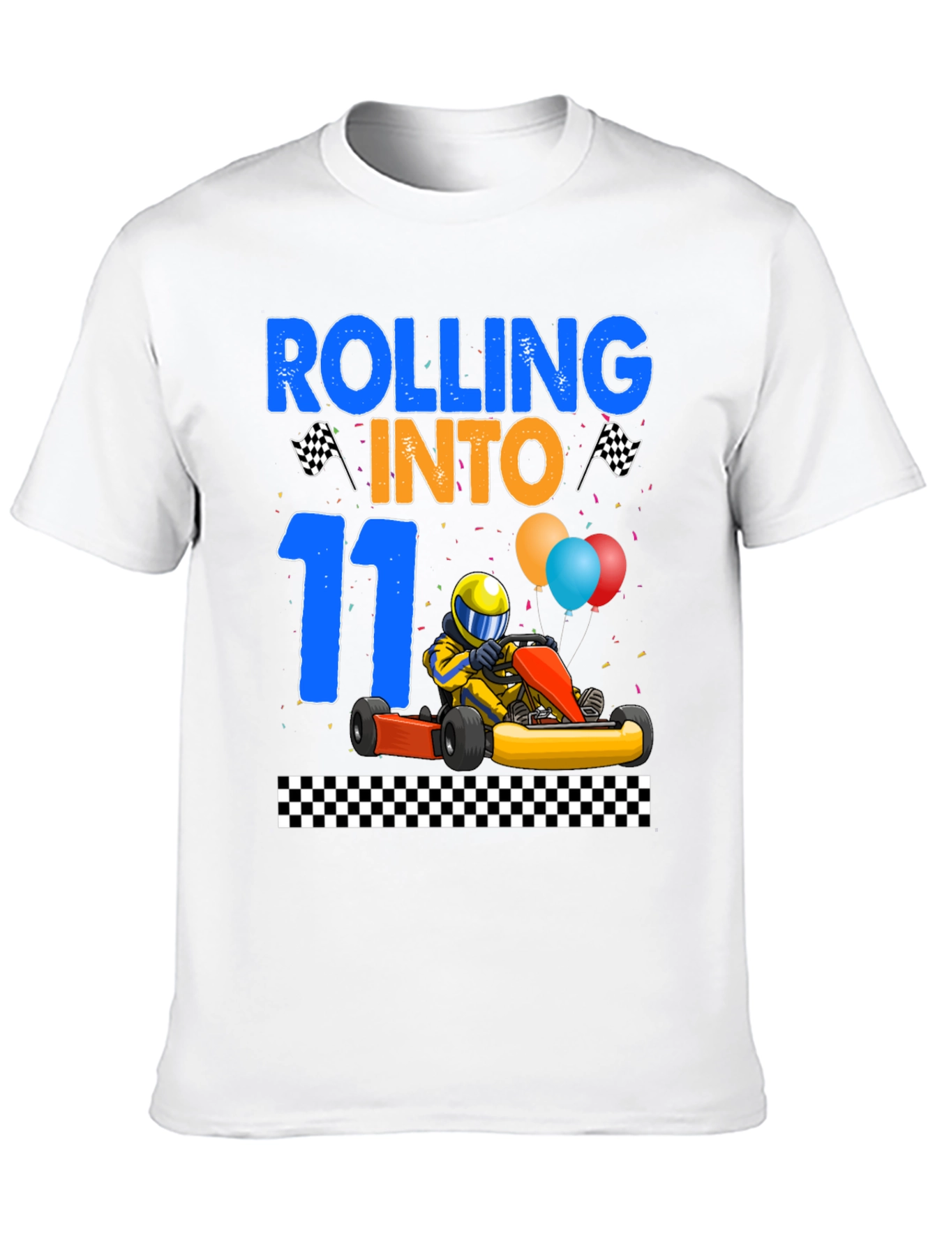 Rolling Into 11 Birthday Kart Racing T-Shirt