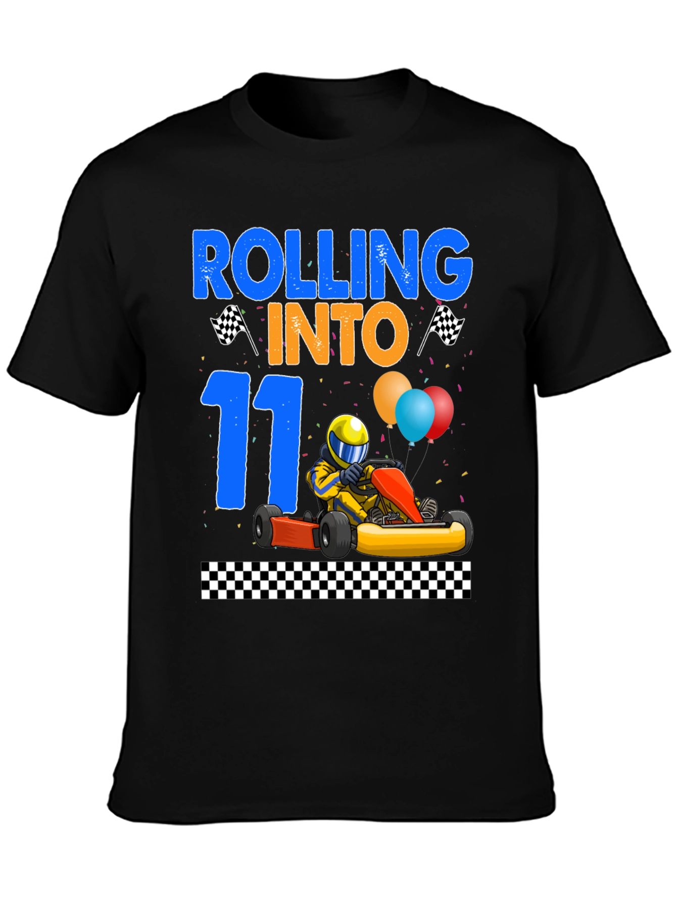 Rolling Into 11 Birthday Kart Racing T-Shirt