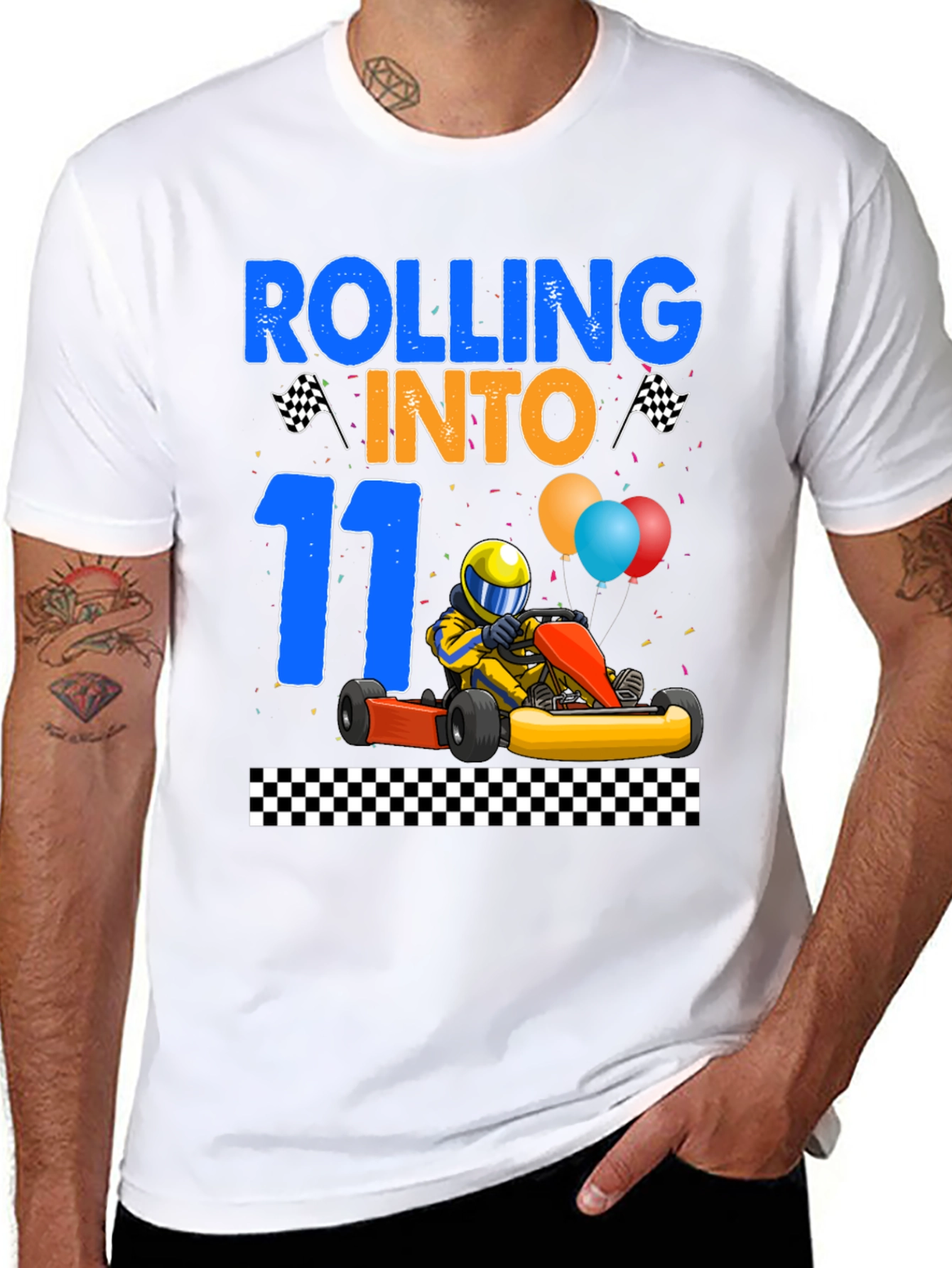 Rolling Into 11 Birthday Kart Racing T-Shirt