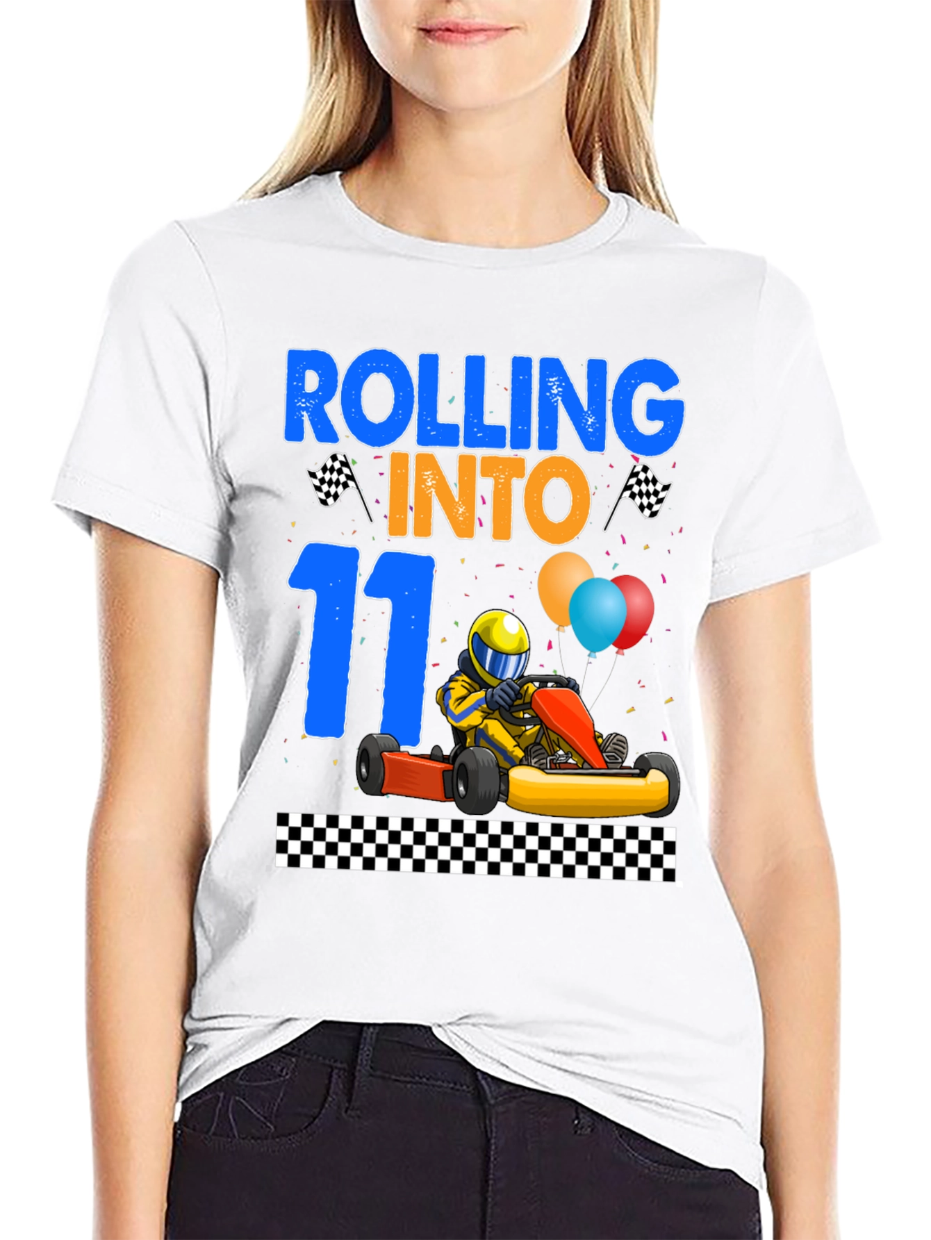 Rolling Into 11 Birthday Kart Racing T-Shirt