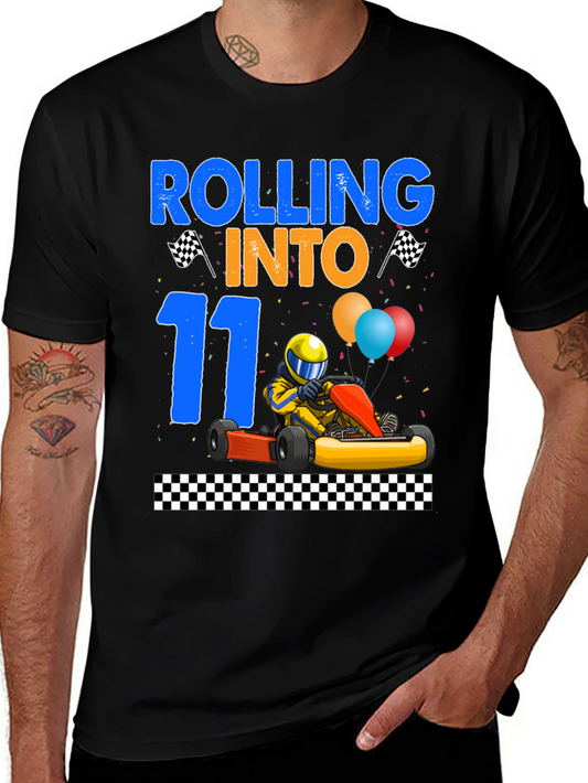 Rolling Into 11 Birthday Kart Racing T-Shirt