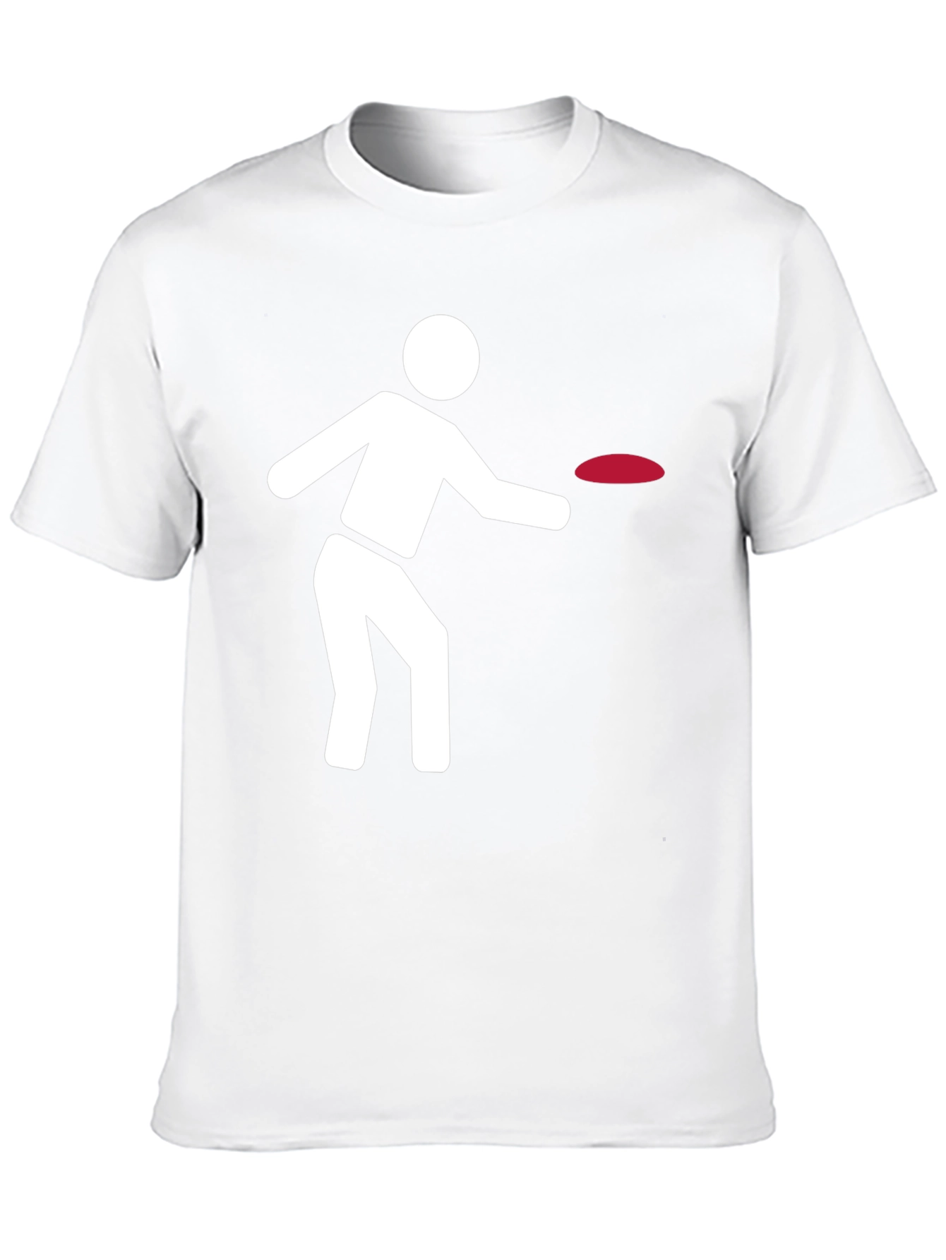 Frisbee Player Graphic Tee - Black Cotton Comfort