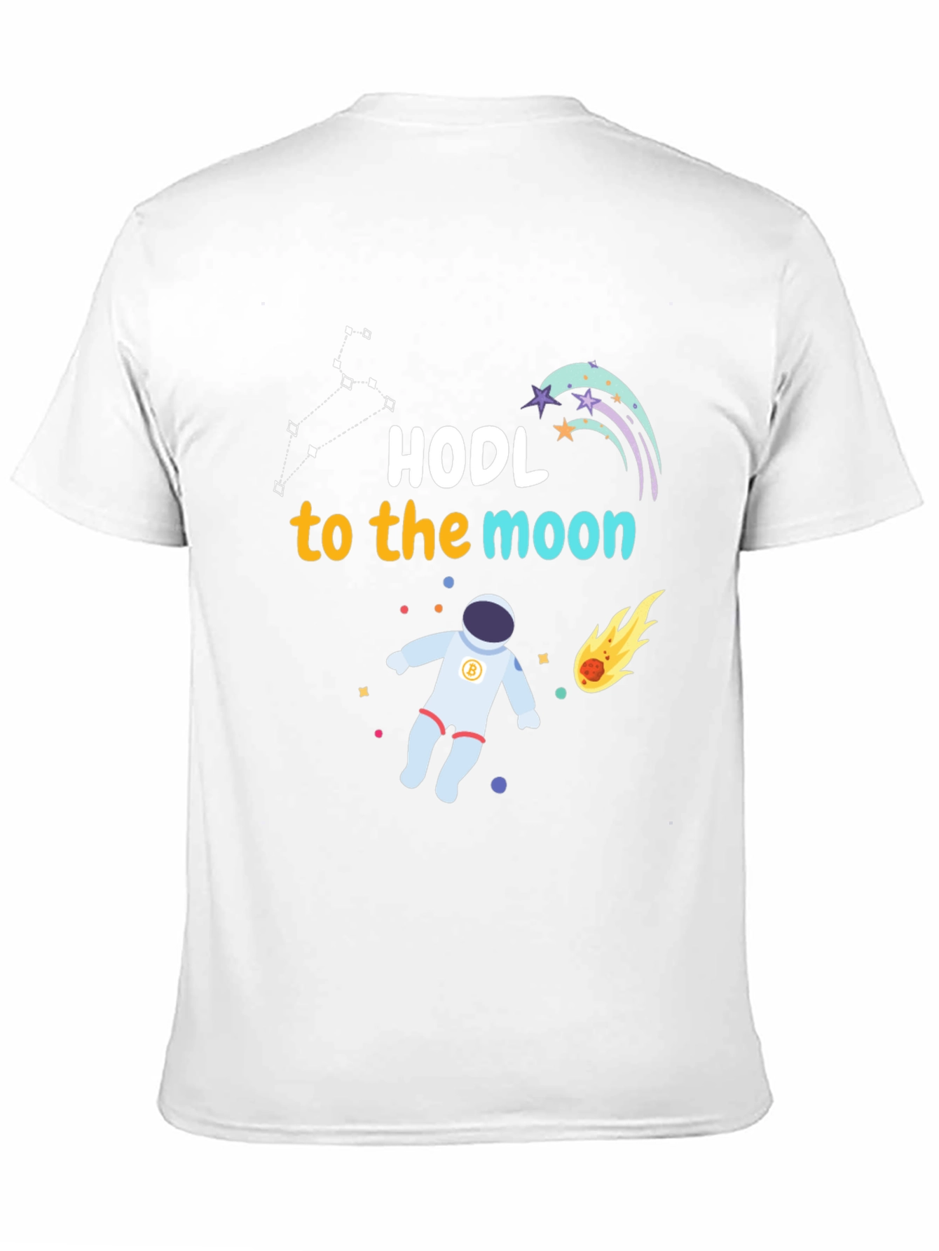 HODL to the Moon Graphic Tee - Crypto Astronaut