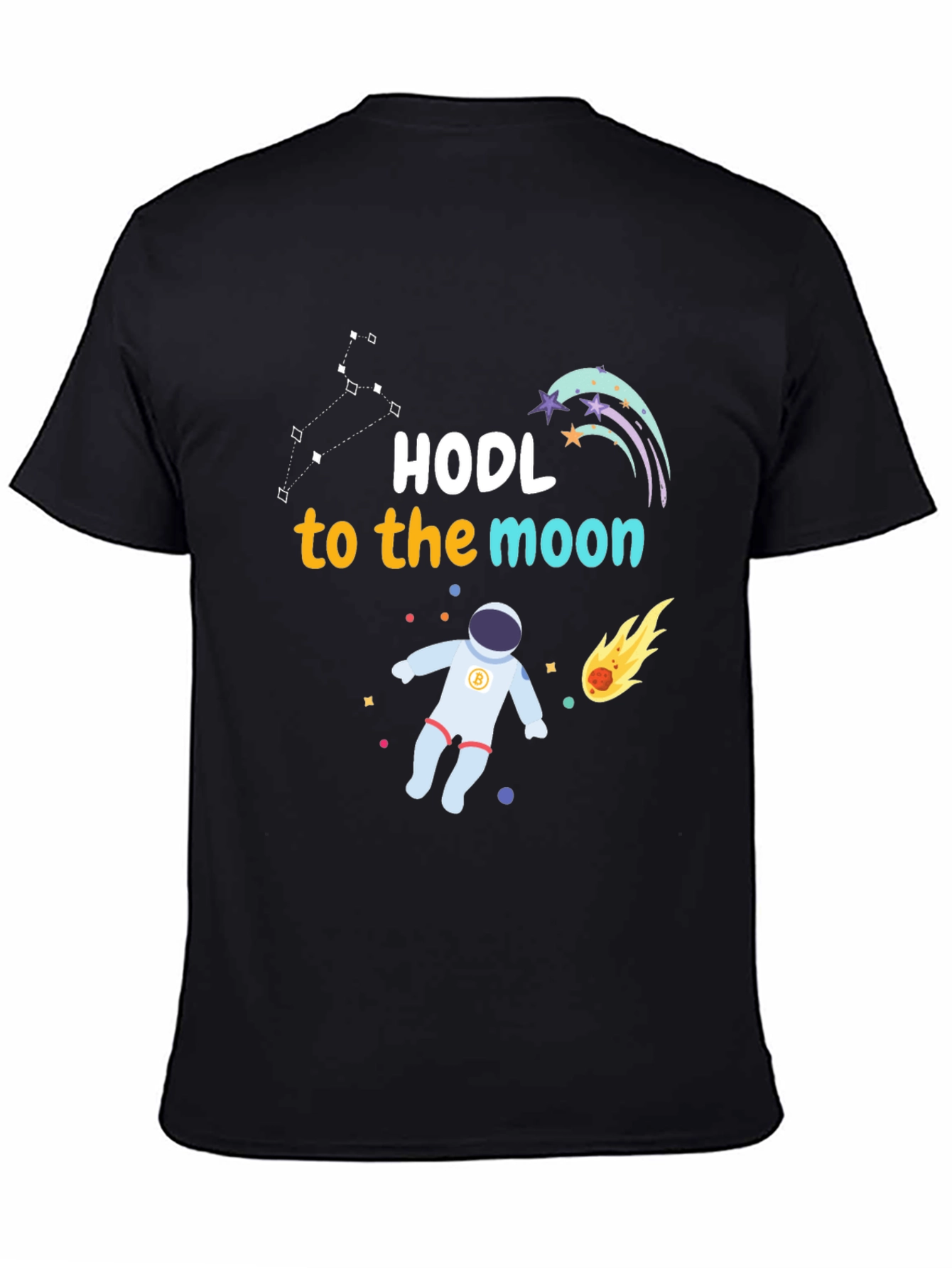 HODL to the Moon Graphic Tee - Crypto Astronaut