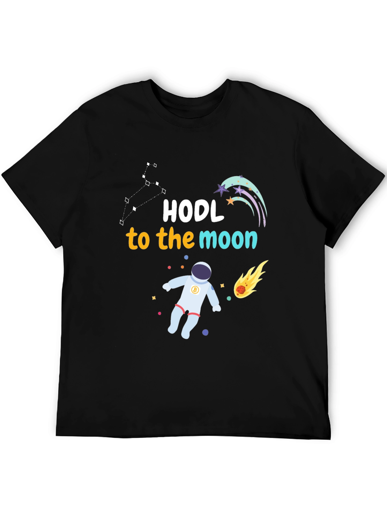 HODL to the Moon Graphic Tee - Crypto Astronaut