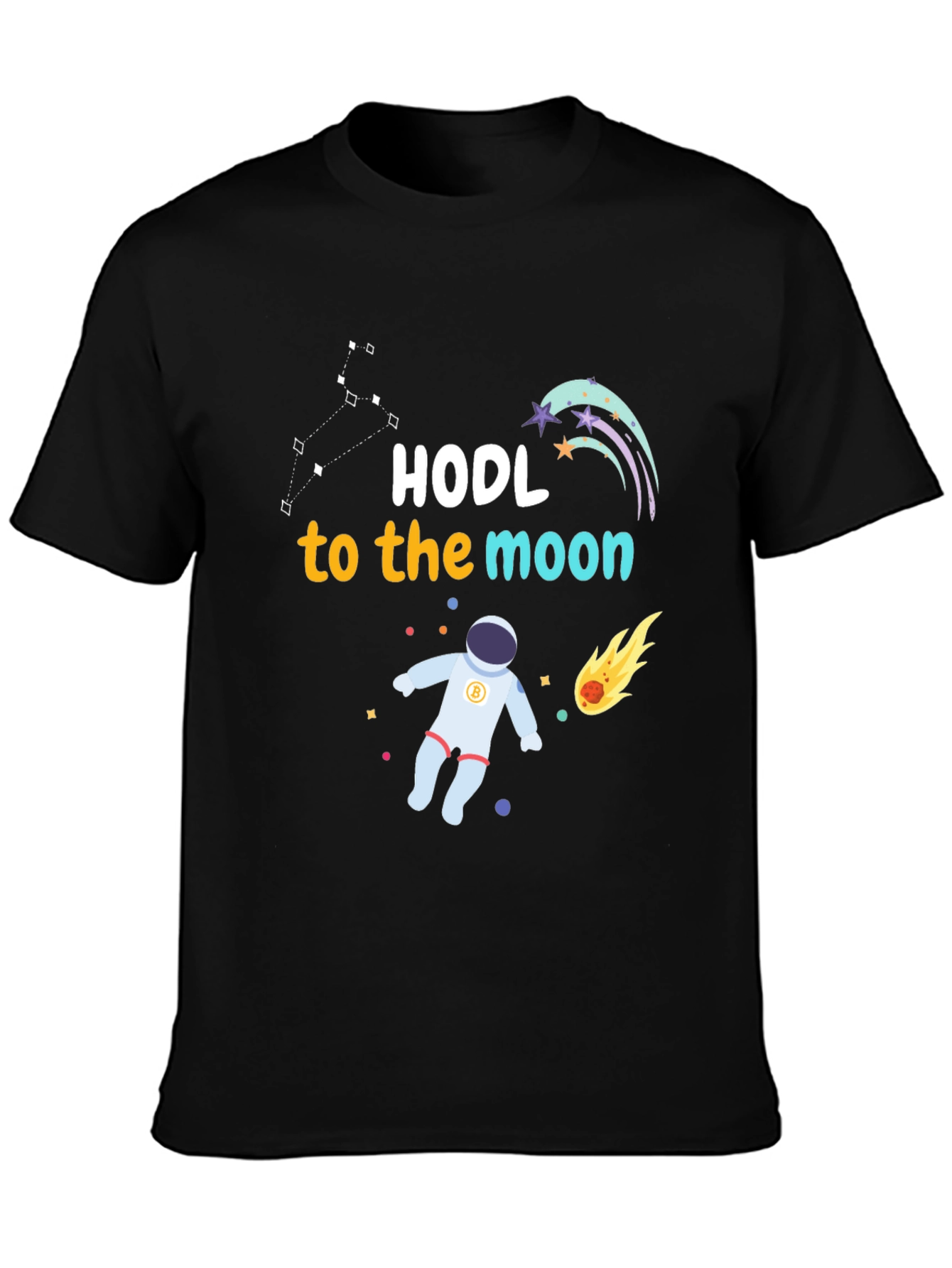 HODL to the Moon Graphic Tee - Crypto Astronaut