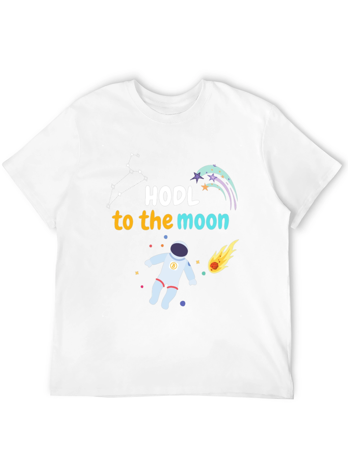 HODL to the Moon Graphic Tee - Crypto Astronaut