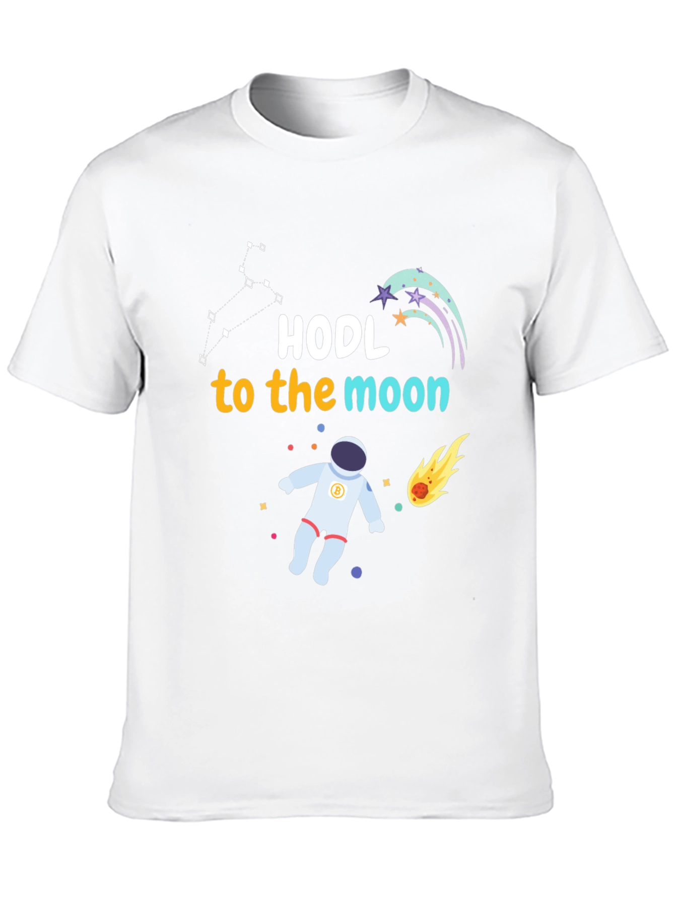 HODL to the Moon Graphic Tee - Crypto Astronaut