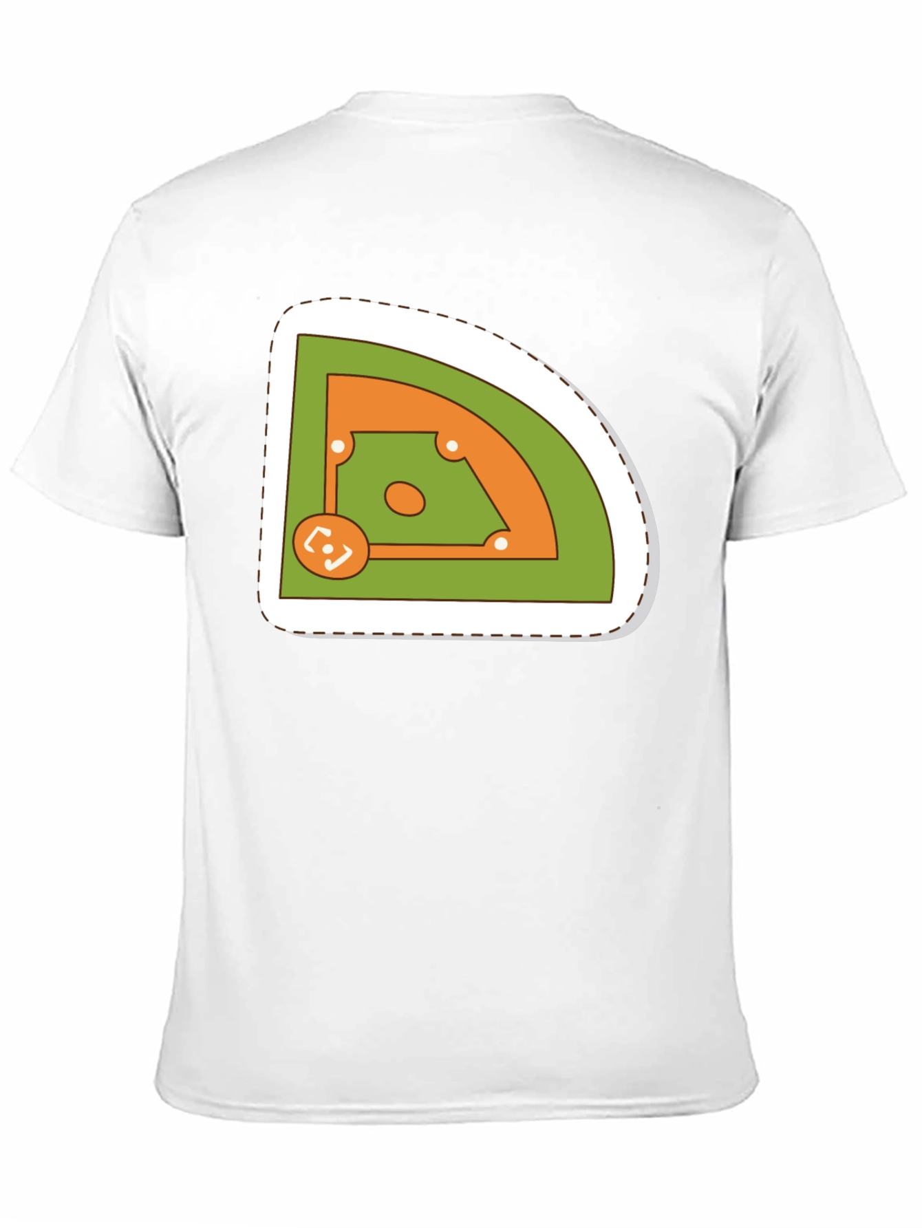 Baseball Field Graphic Tee - Black Cotton T-Shirt