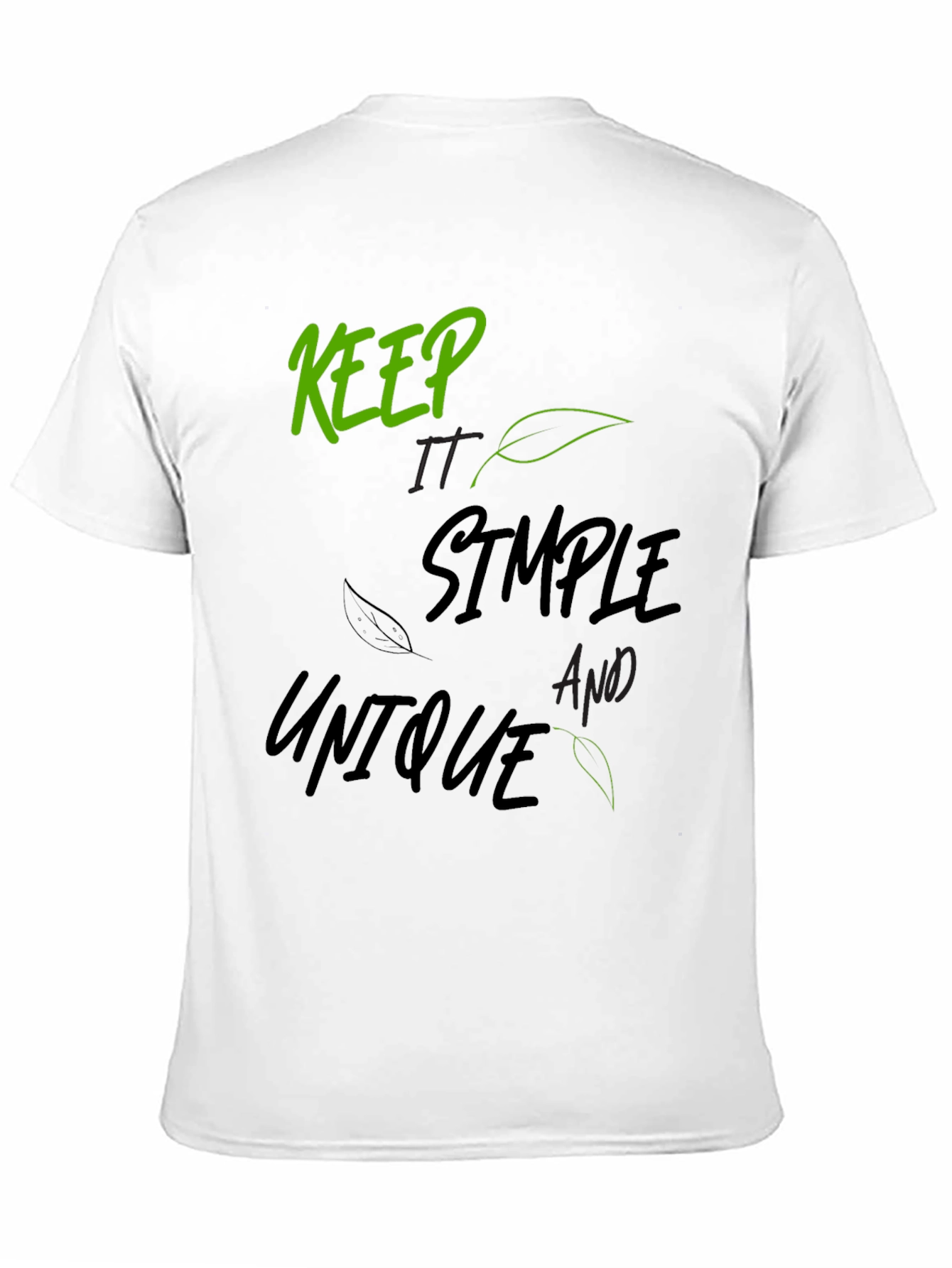 Keep It Simple Unique Graphic Tee - Black