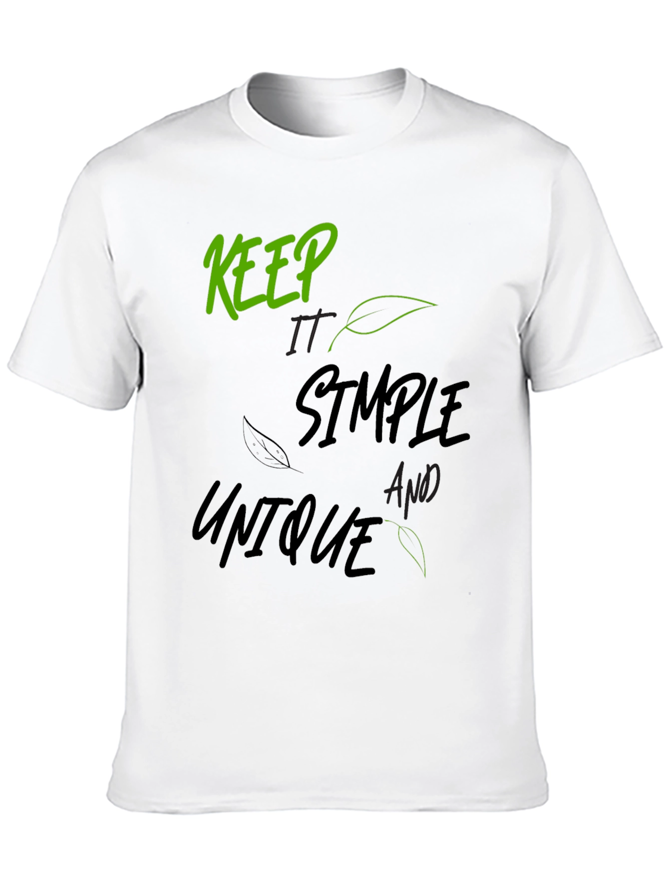 Keep It Simple Unique Graphic Tee - Black