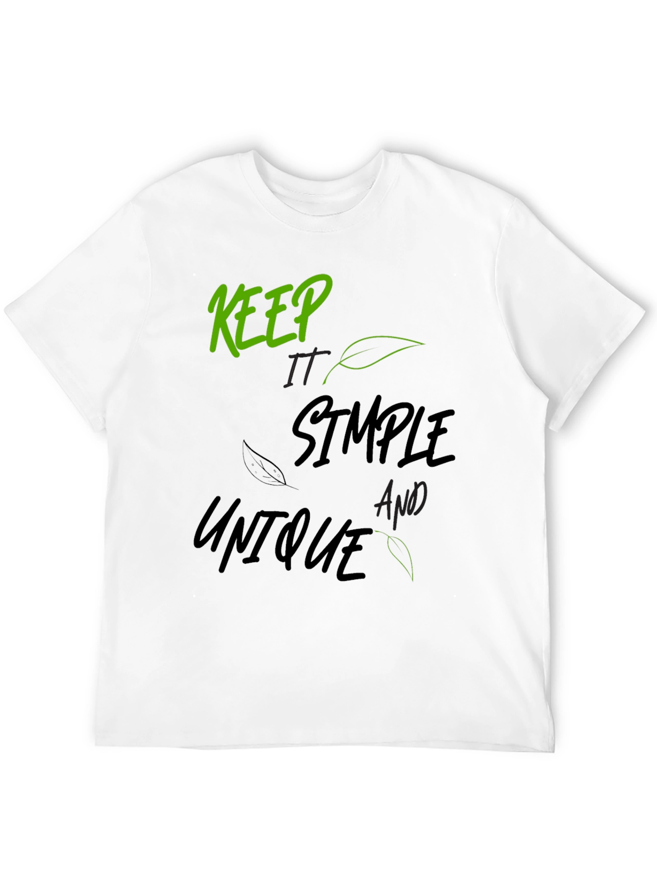 Keep It Simple Unique Graphic Tee - Black