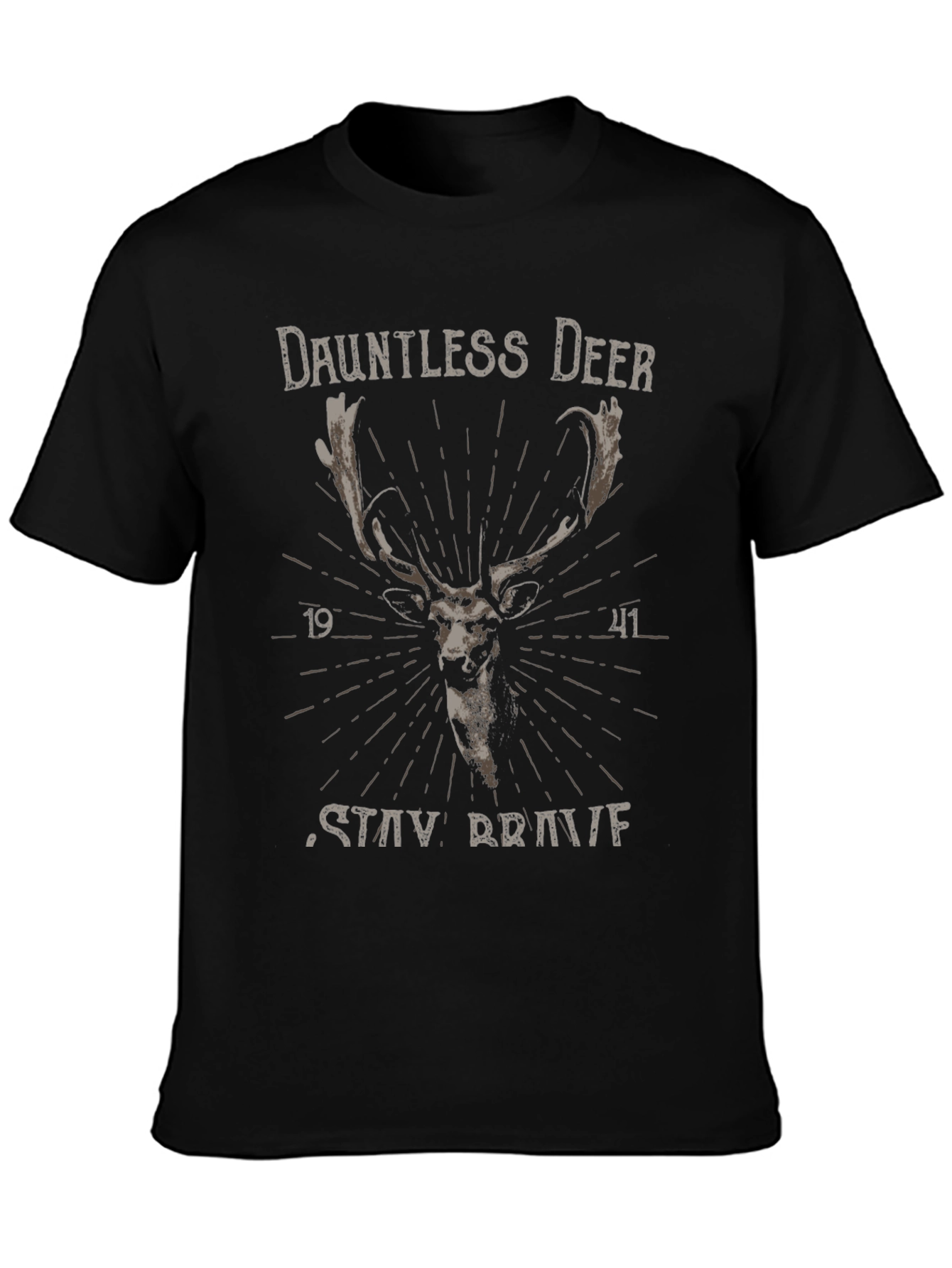 Dauntless Deer Graphic T-Shirt - Stay Brave