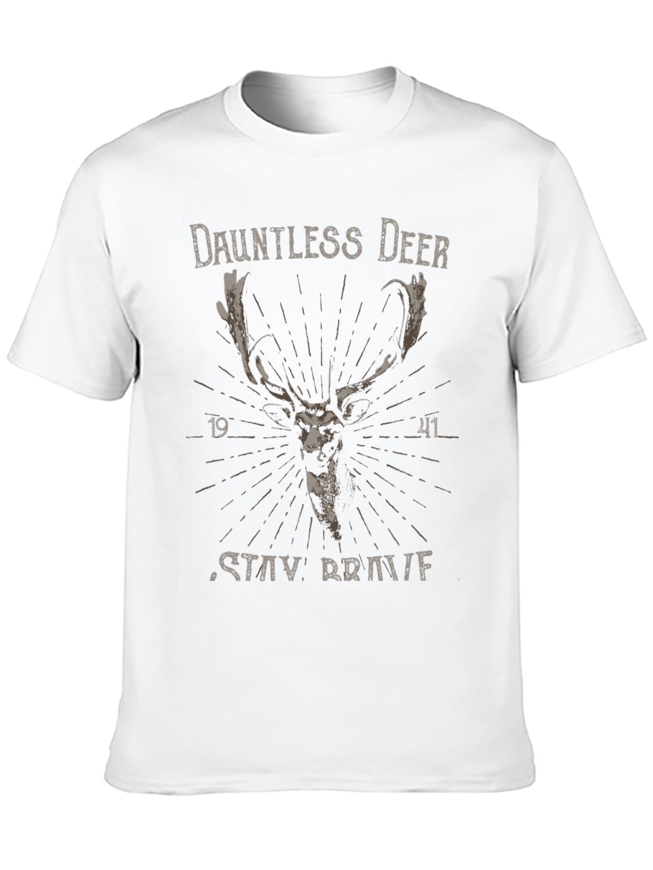 Dauntless Deer Graphic T-Shirt - Stay Brave