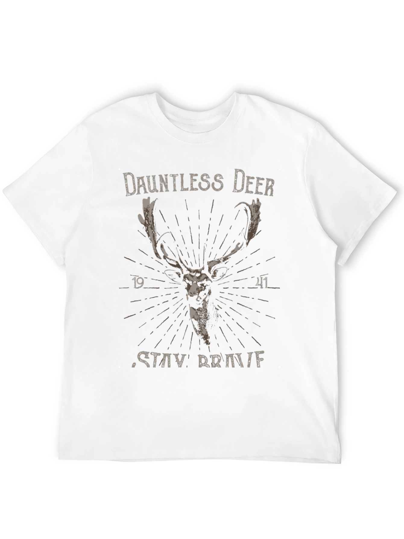 Dauntless Deer Graphic T-Shirt - Stay Brave