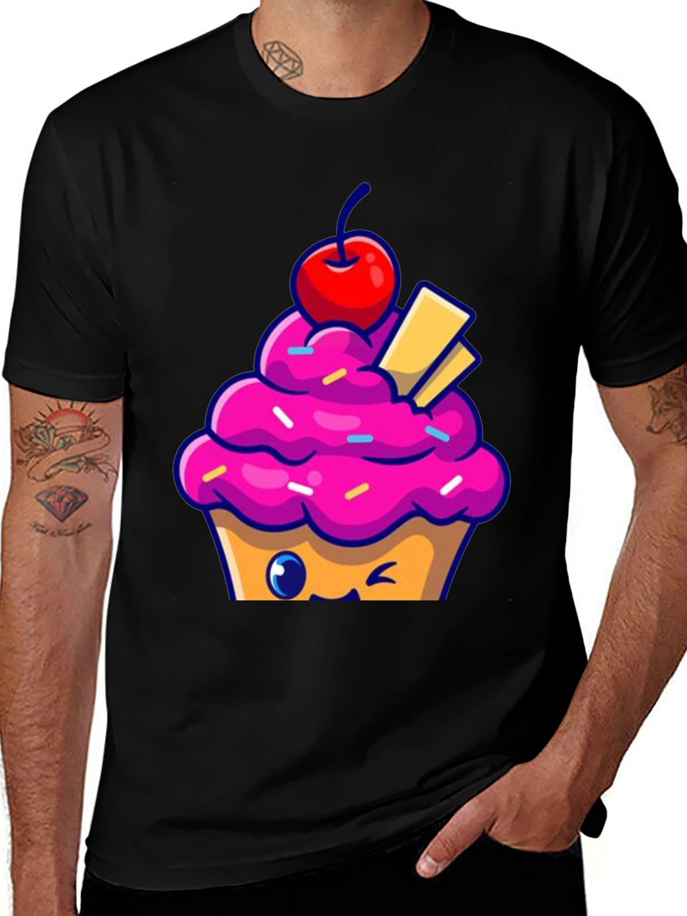 Cute Cupcake Graphic Tee - Sweet Style!