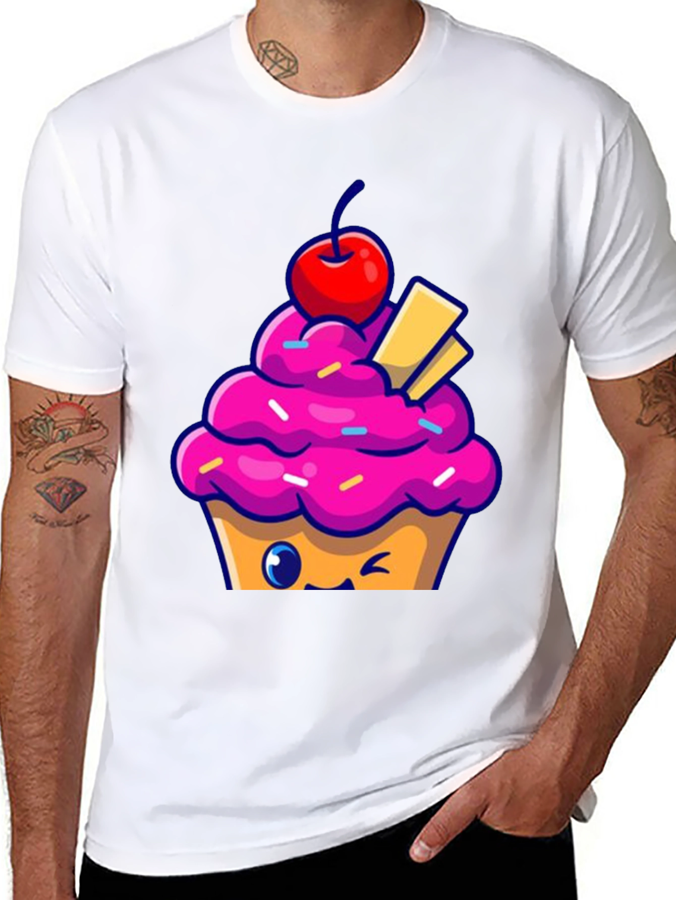 Cute Cupcake Graphic Tee - Sweet Style!