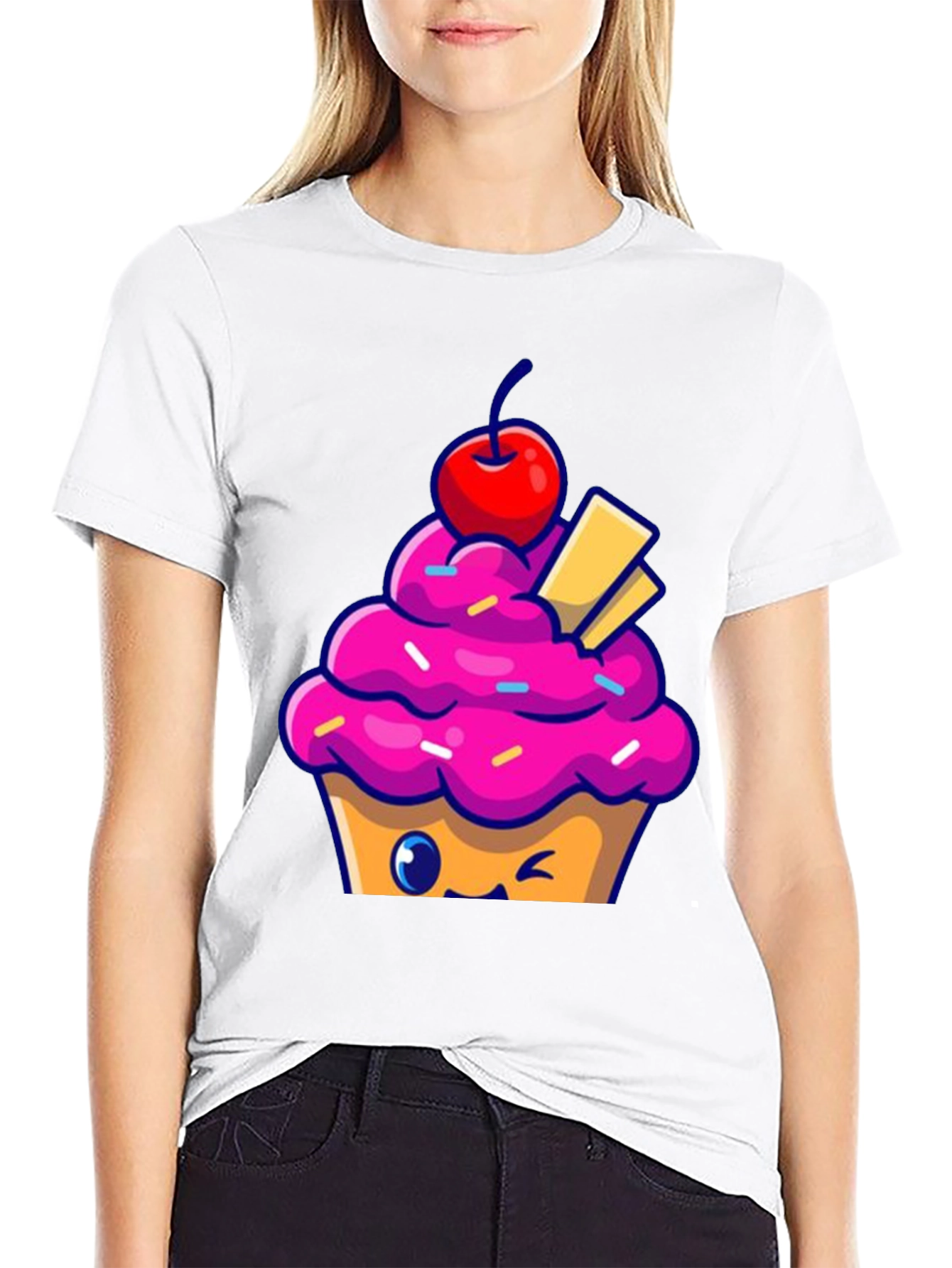 Cute Cupcake Graphic Tee - Sweet Style!