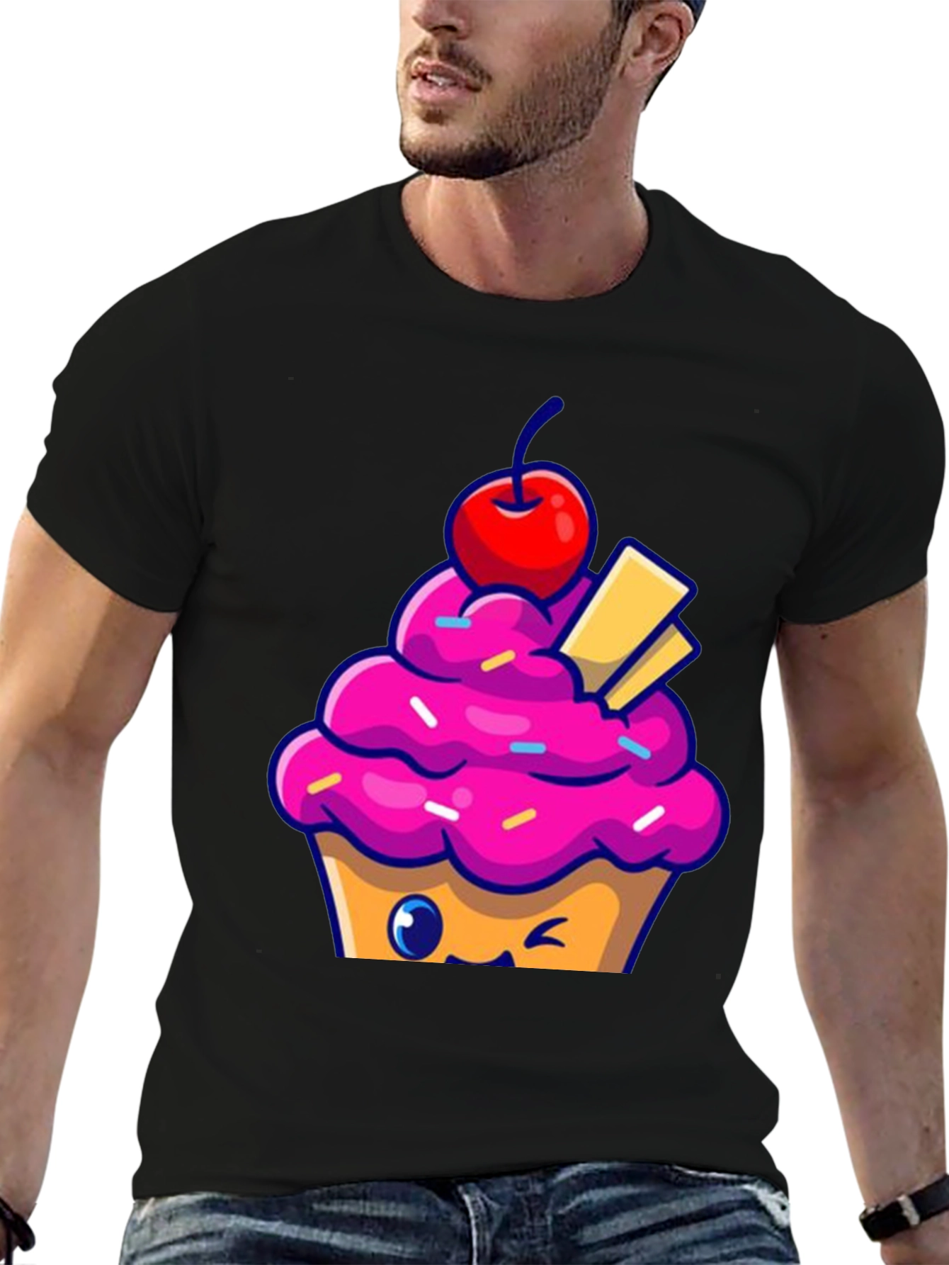 Cute Cupcake Graphic Tee - Sweet Style!