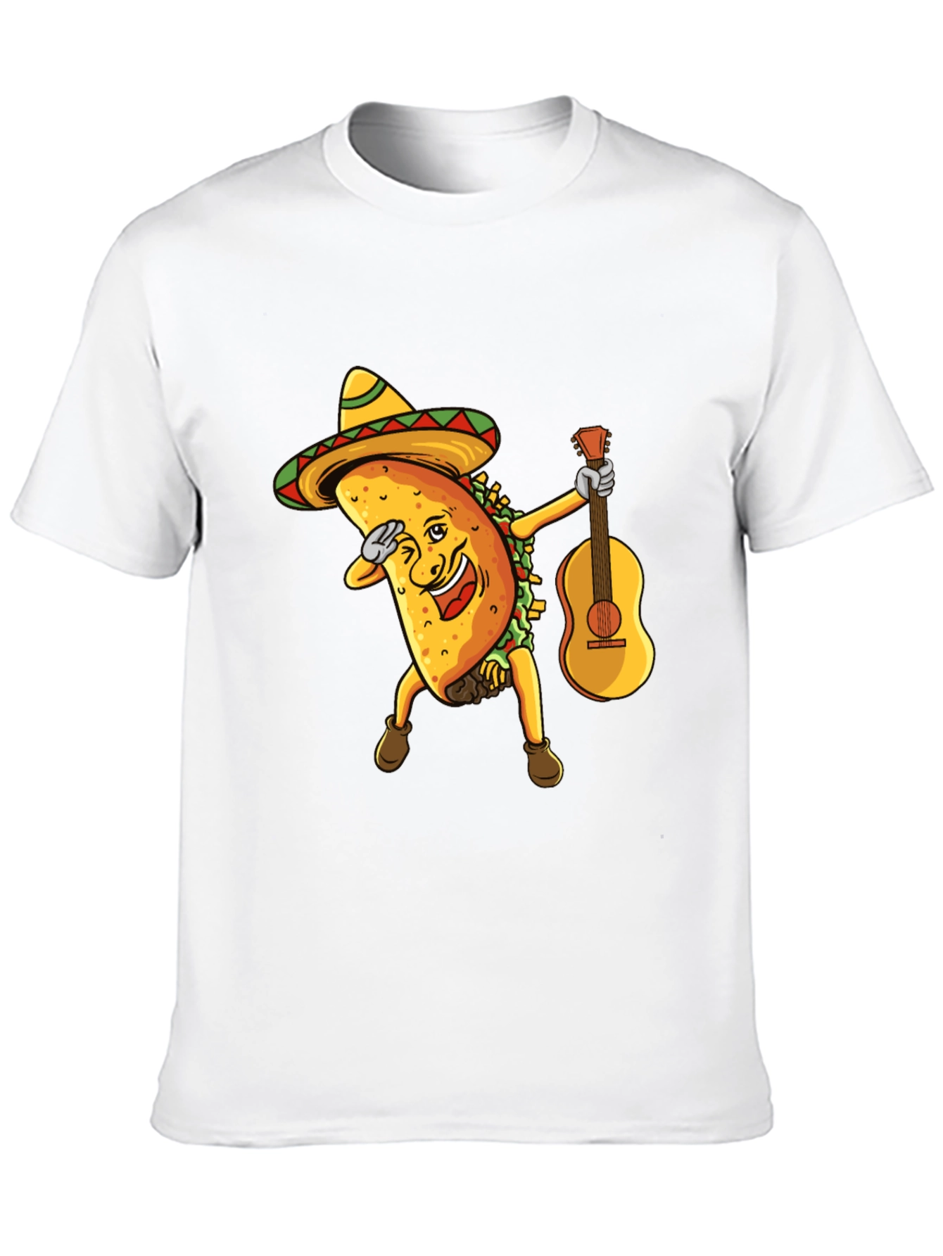Funny Taco Dabbing with Guitar Graphic Tee