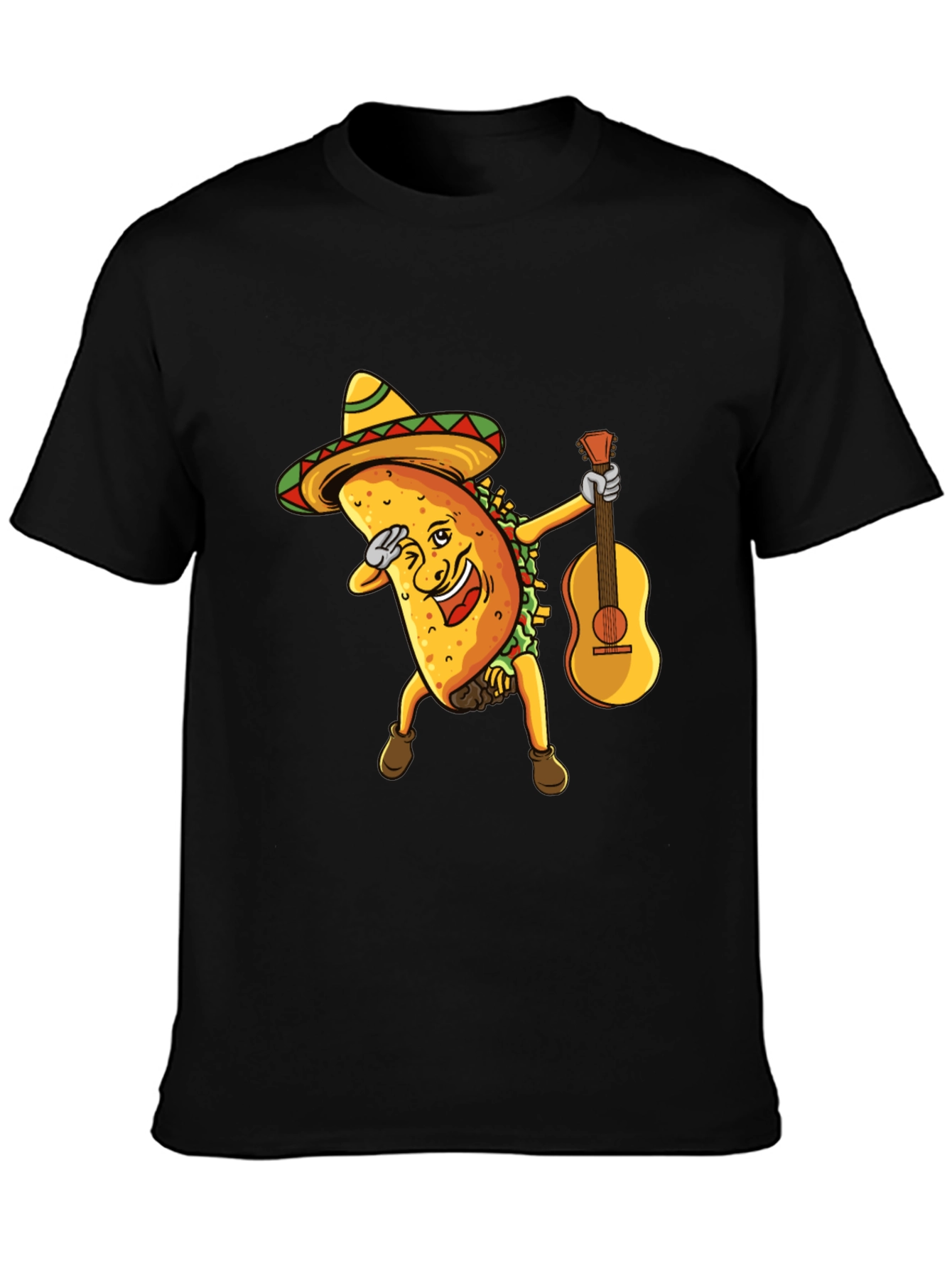 Funny Taco Dabbing with Guitar Graphic Tee