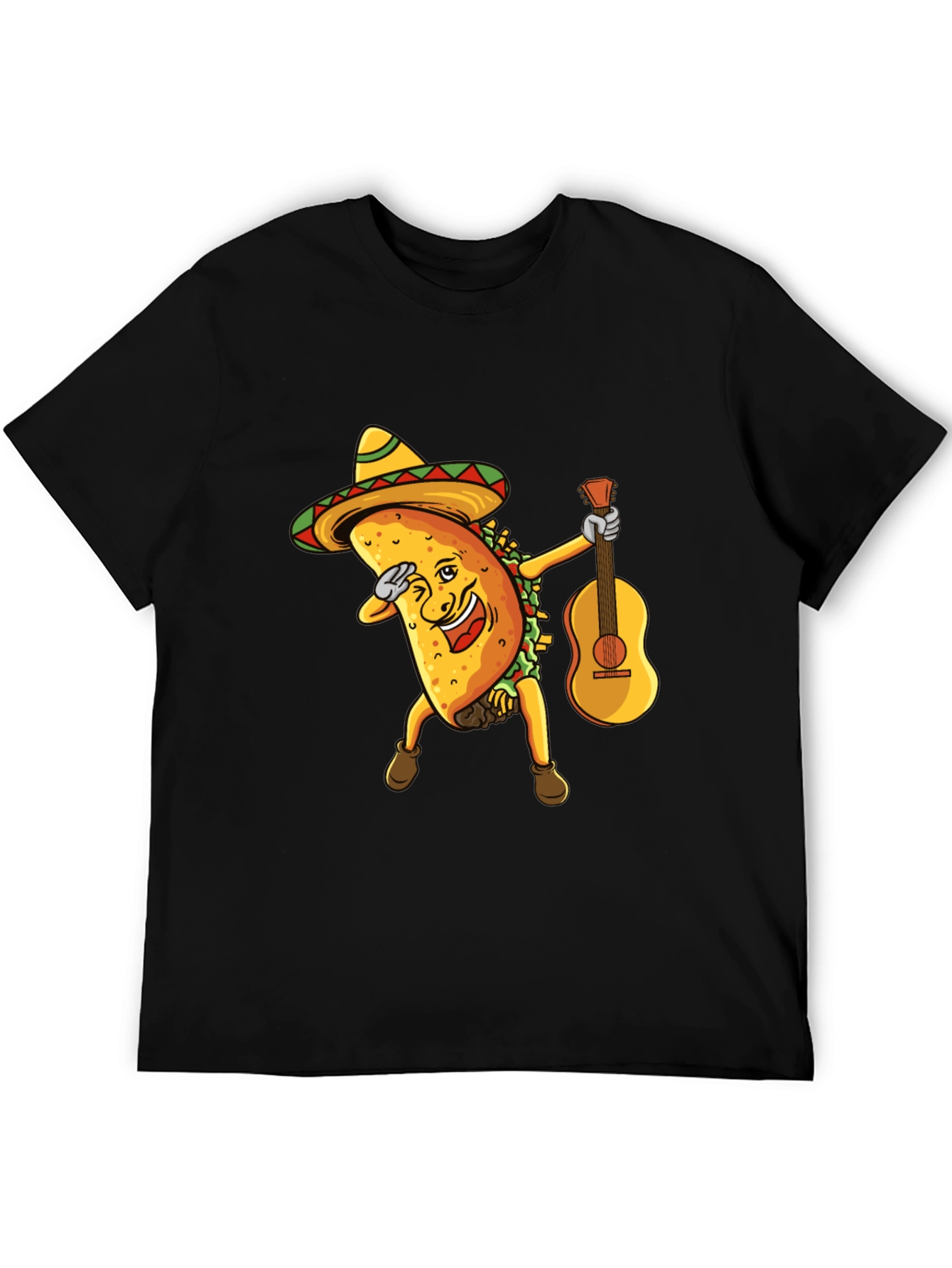 Funny Taco Dabbing with Guitar Graphic Tee