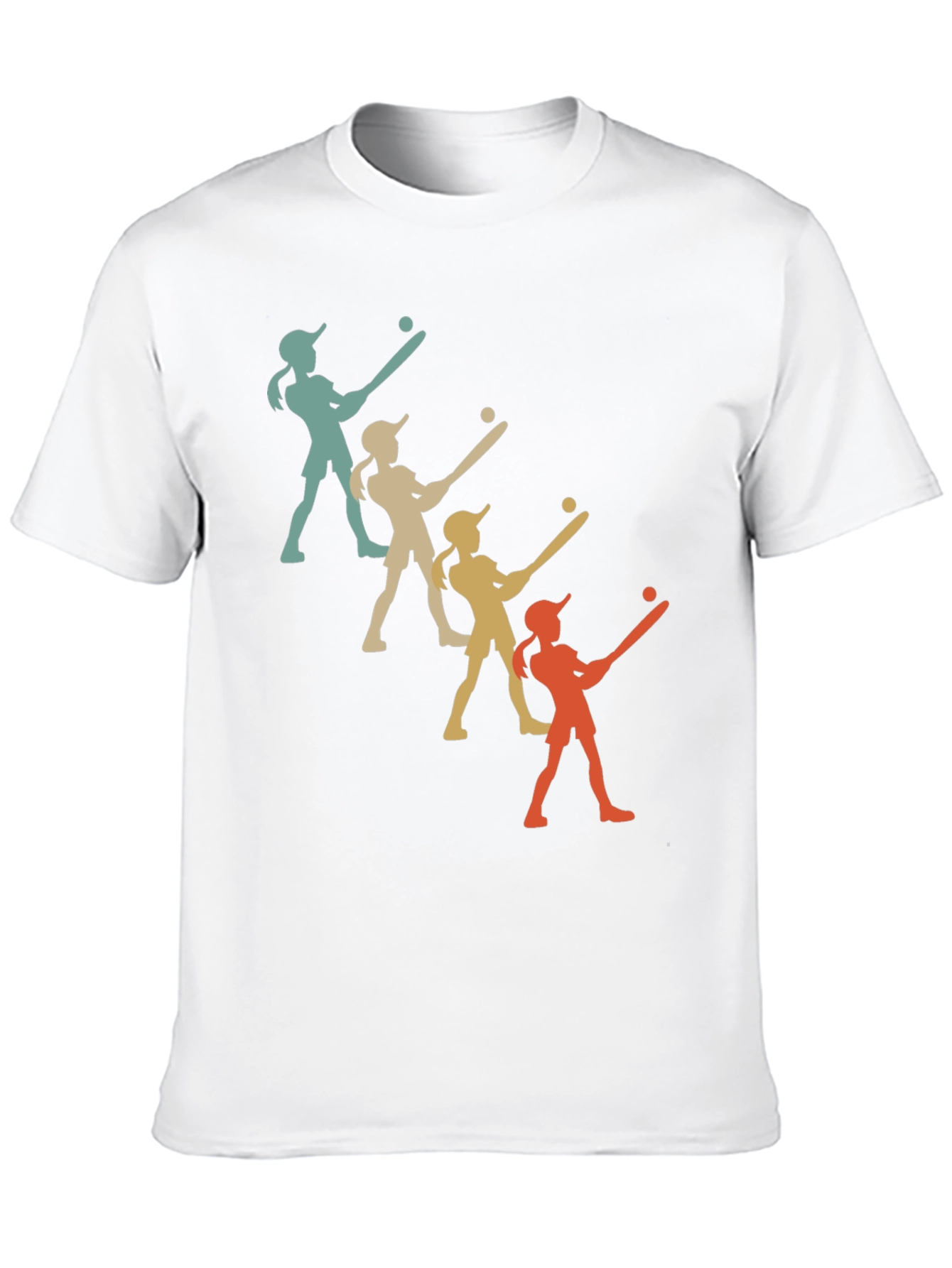 Retro Softball Player Graphic Tee
