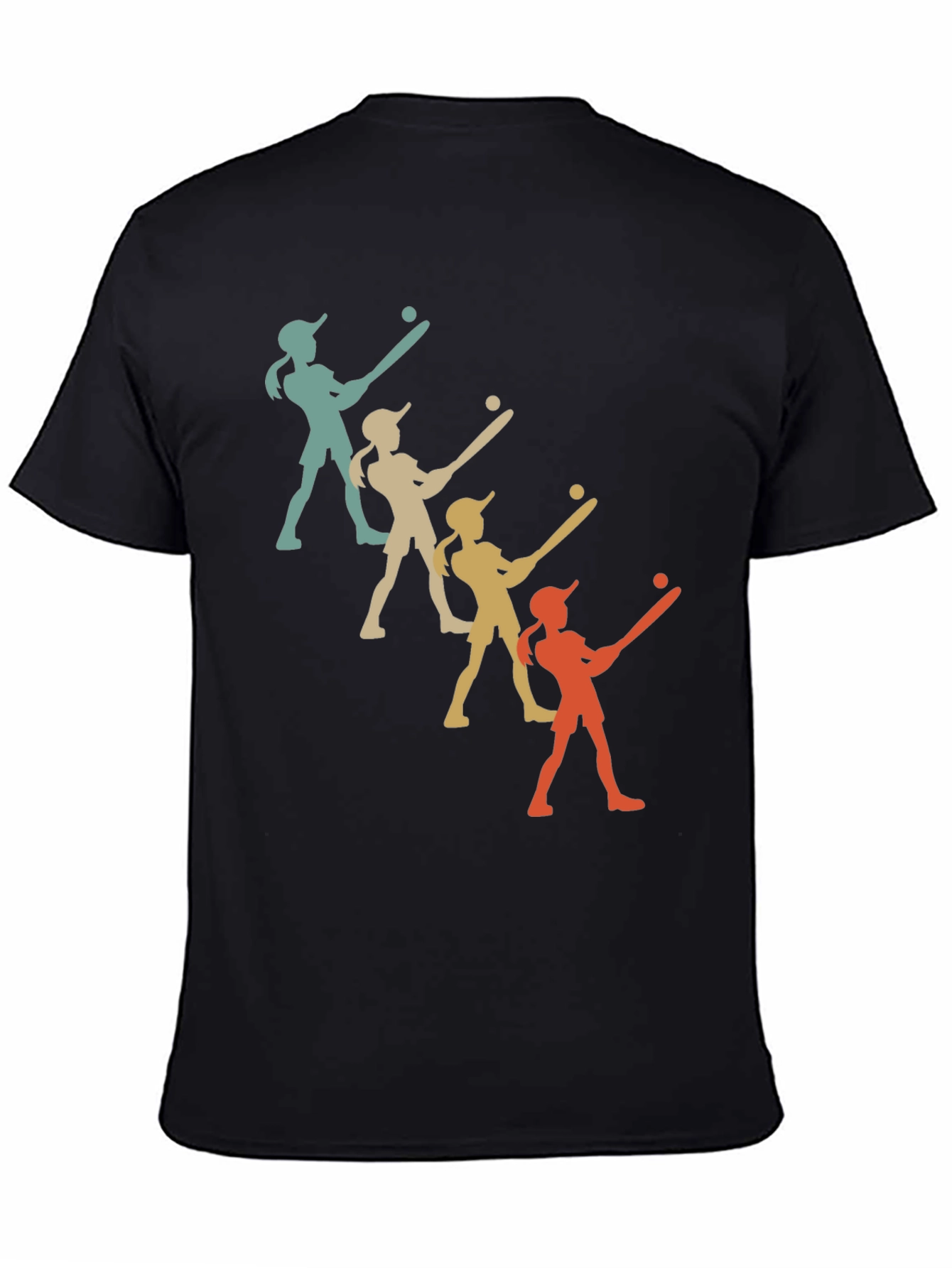 Retro Softball Player Graphic Tee