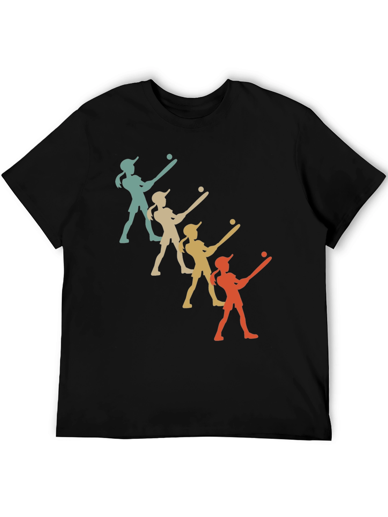 Retro Softball Player Graphic Tee