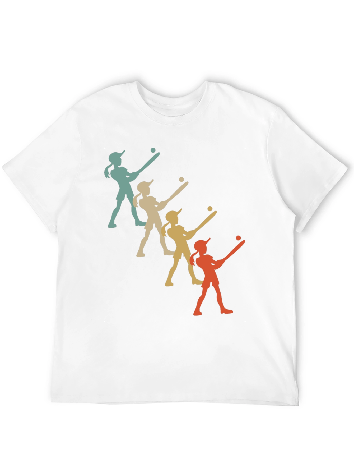 Retro Softball Player Graphic Tee
