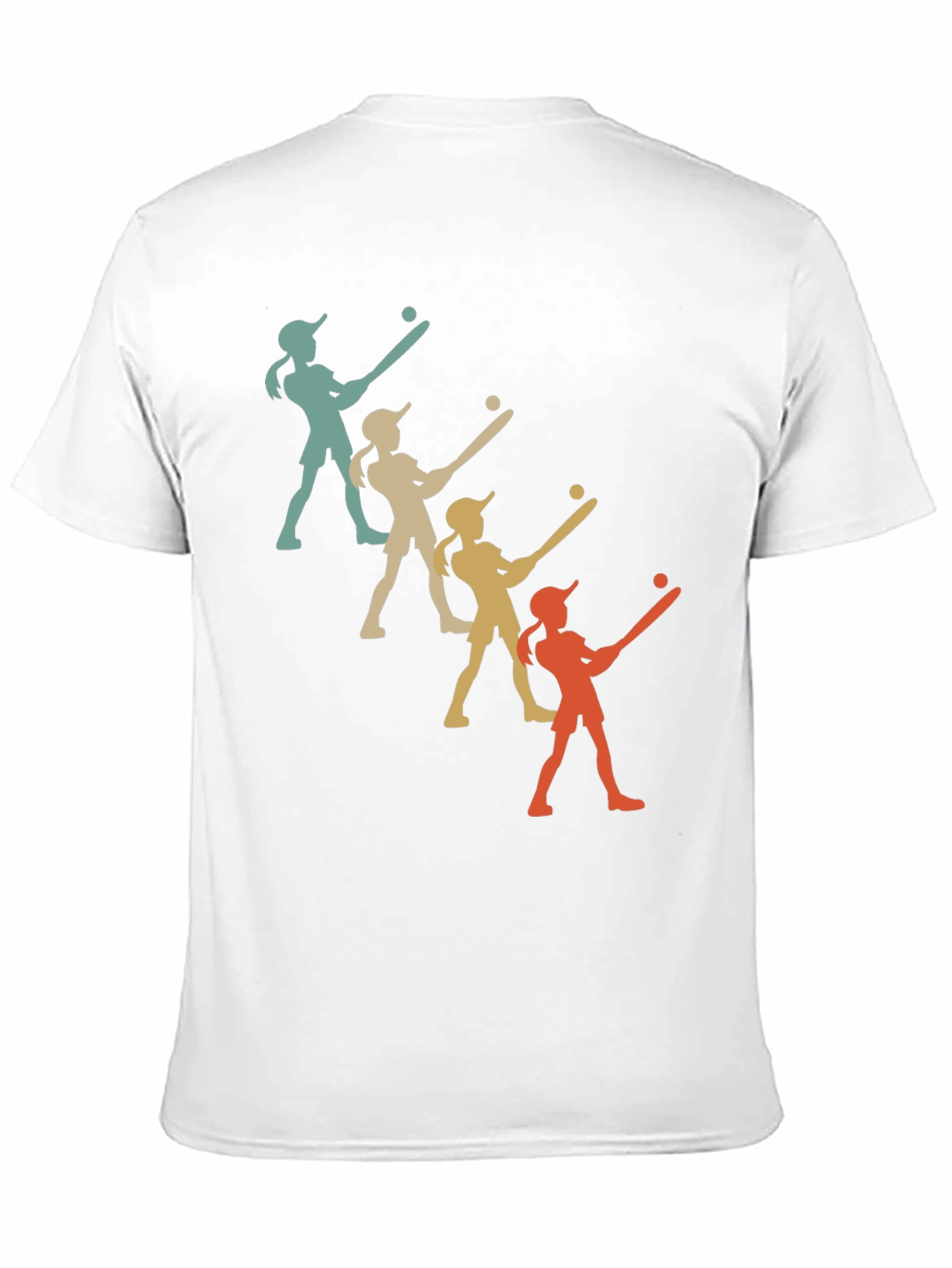 Retro Softball Player Graphic Tee