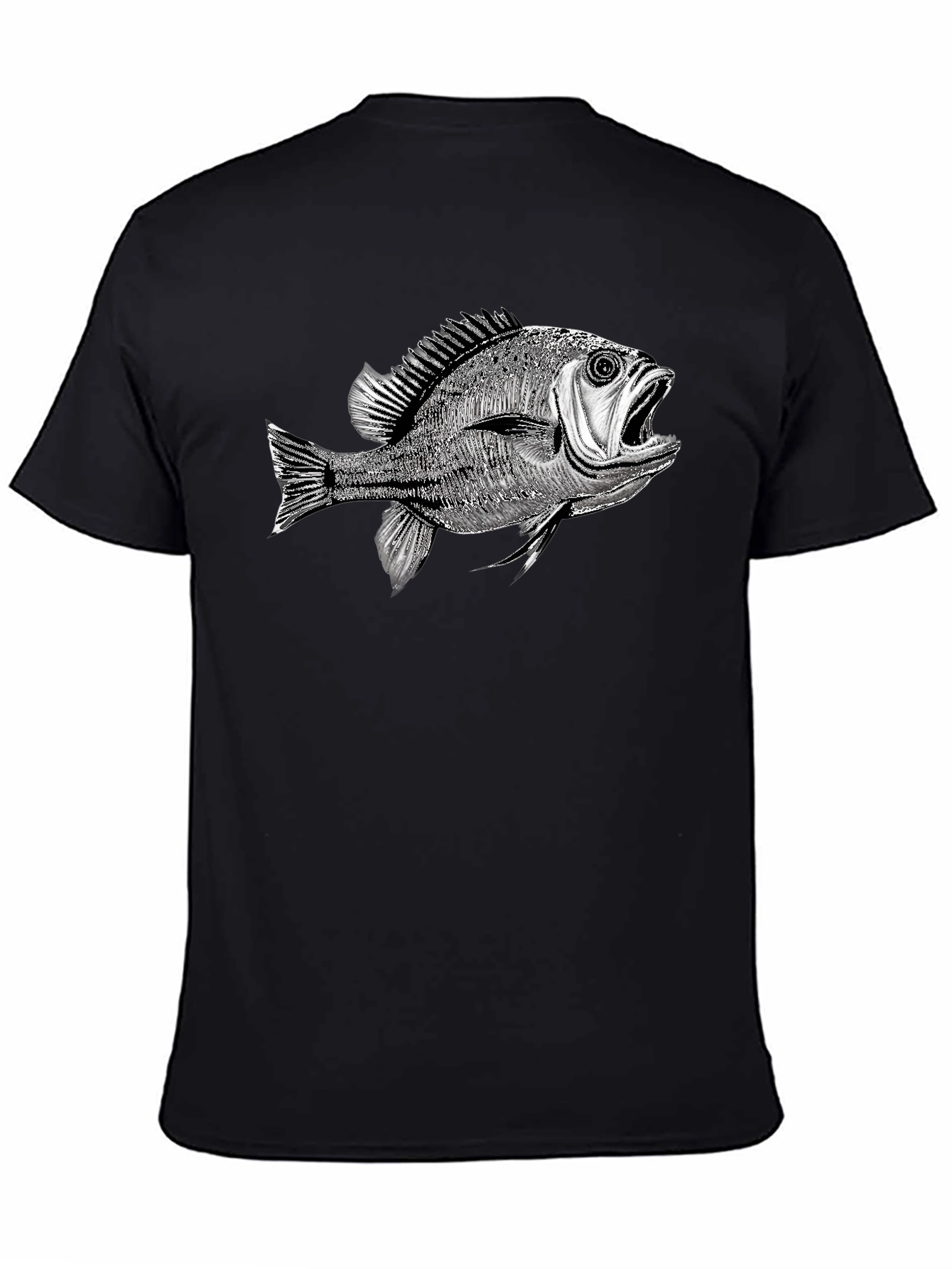 Fish Graphic Black T-Shirt