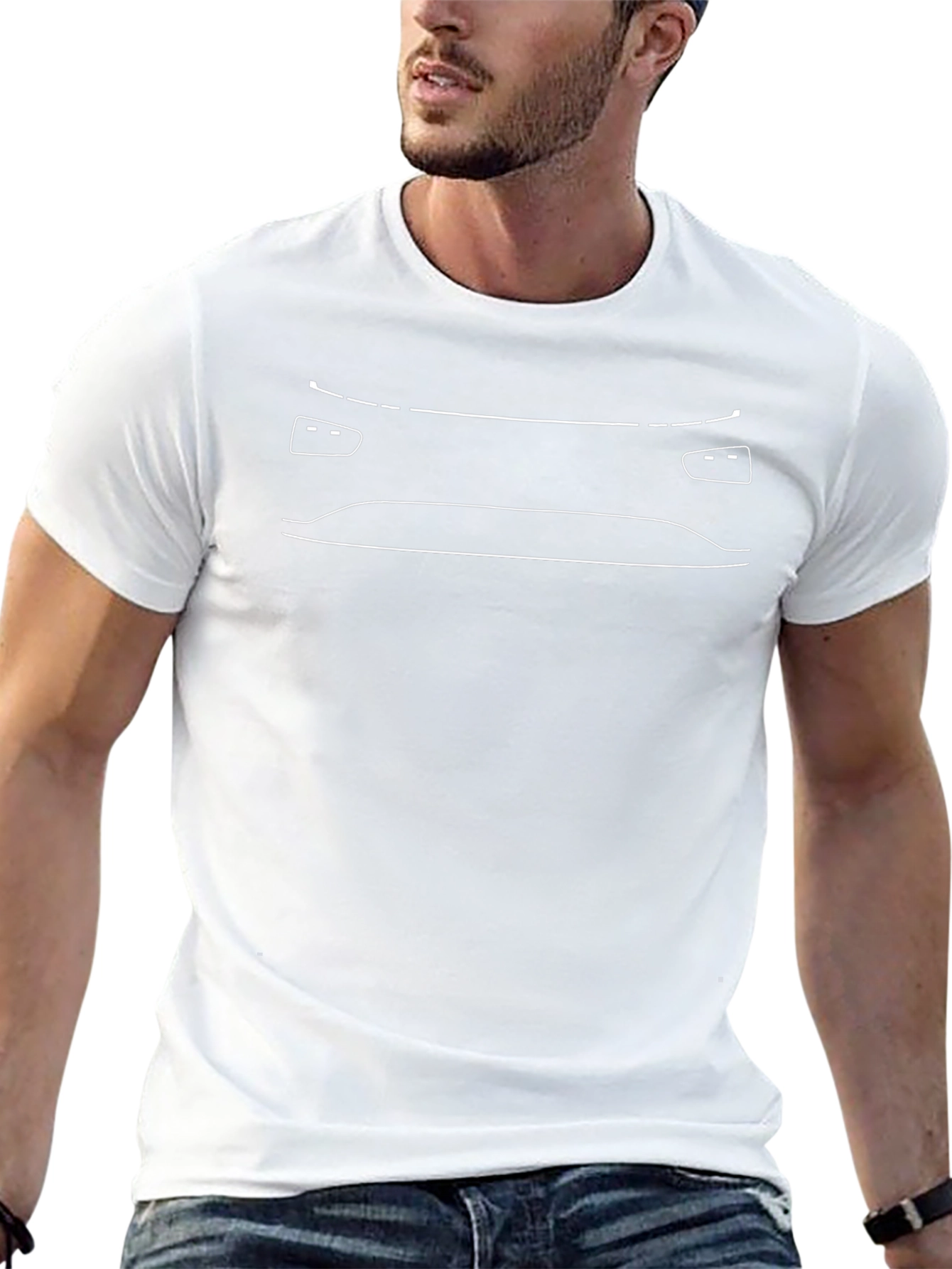 Minimalist Car Outline T-Shirt