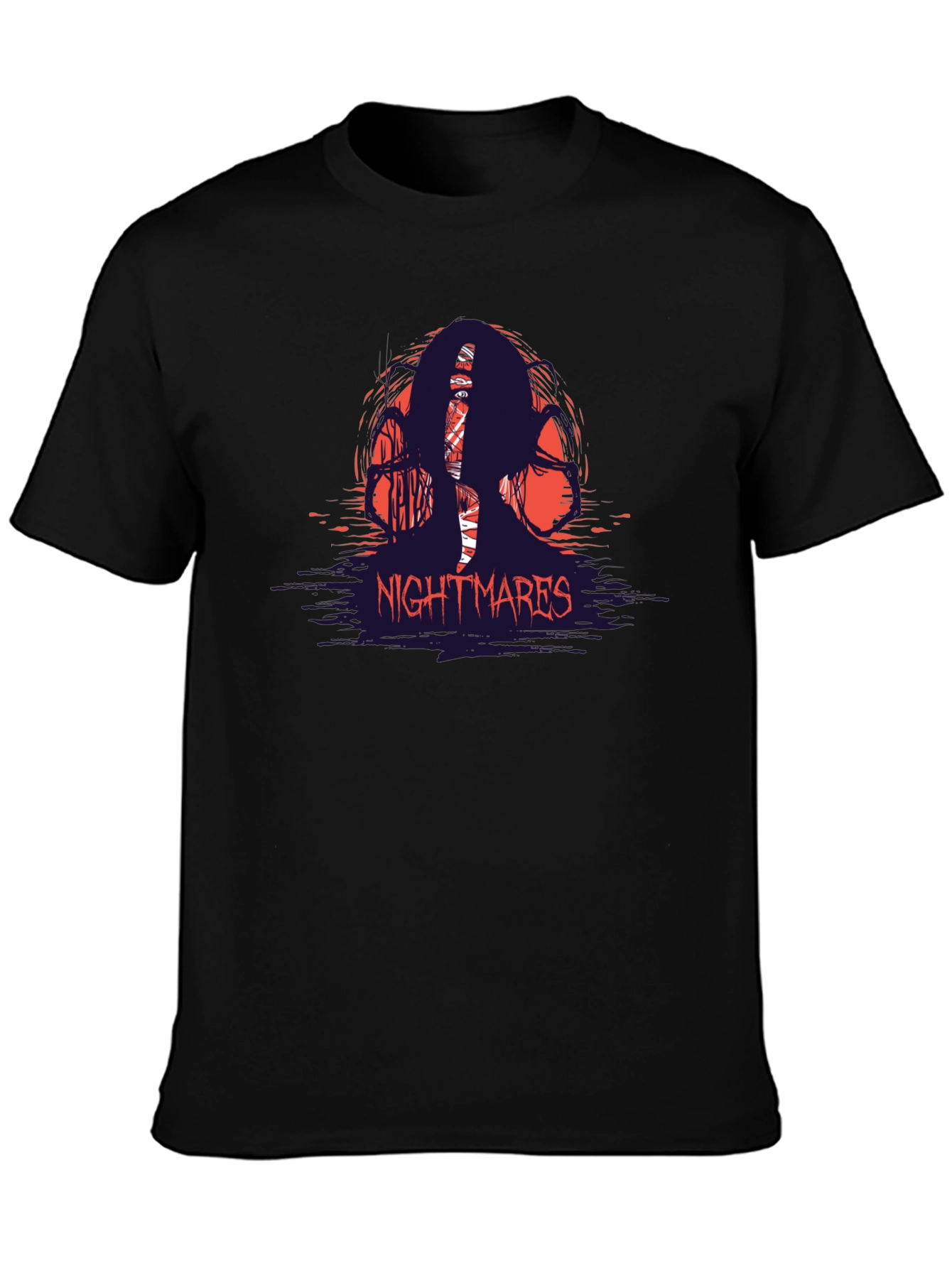 Nightmares Graphic T-Shirt - Horror Theme Tee