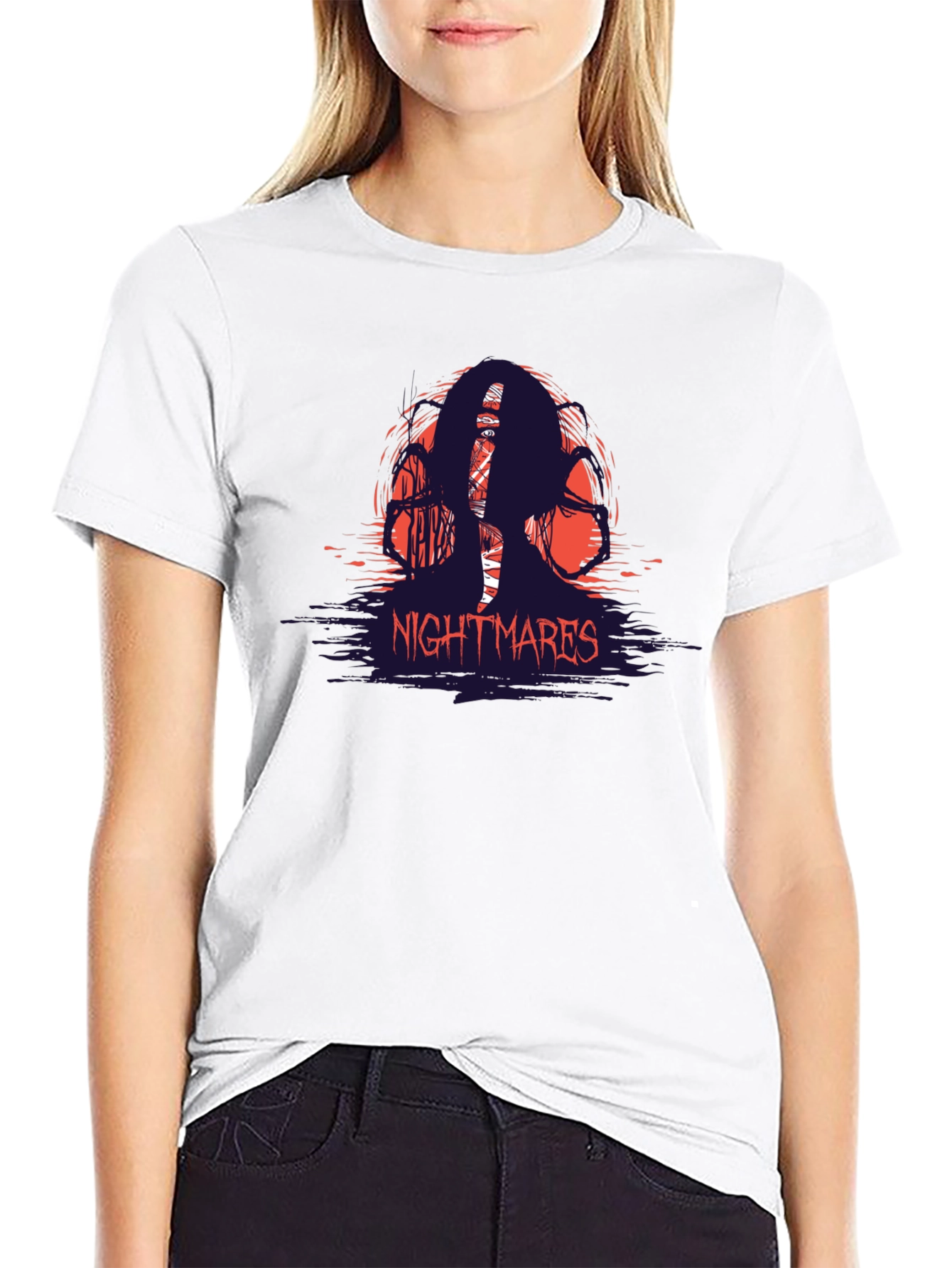 Nightmares Graphic T-Shirt - Horror Theme Tee