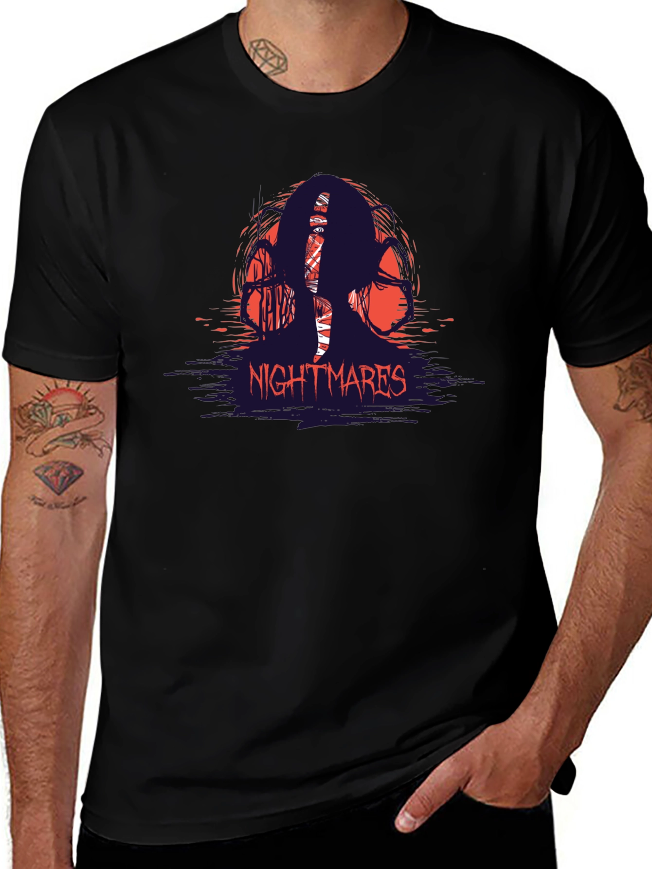 Nightmares Graphic T-Shirt - Horror Theme Tee