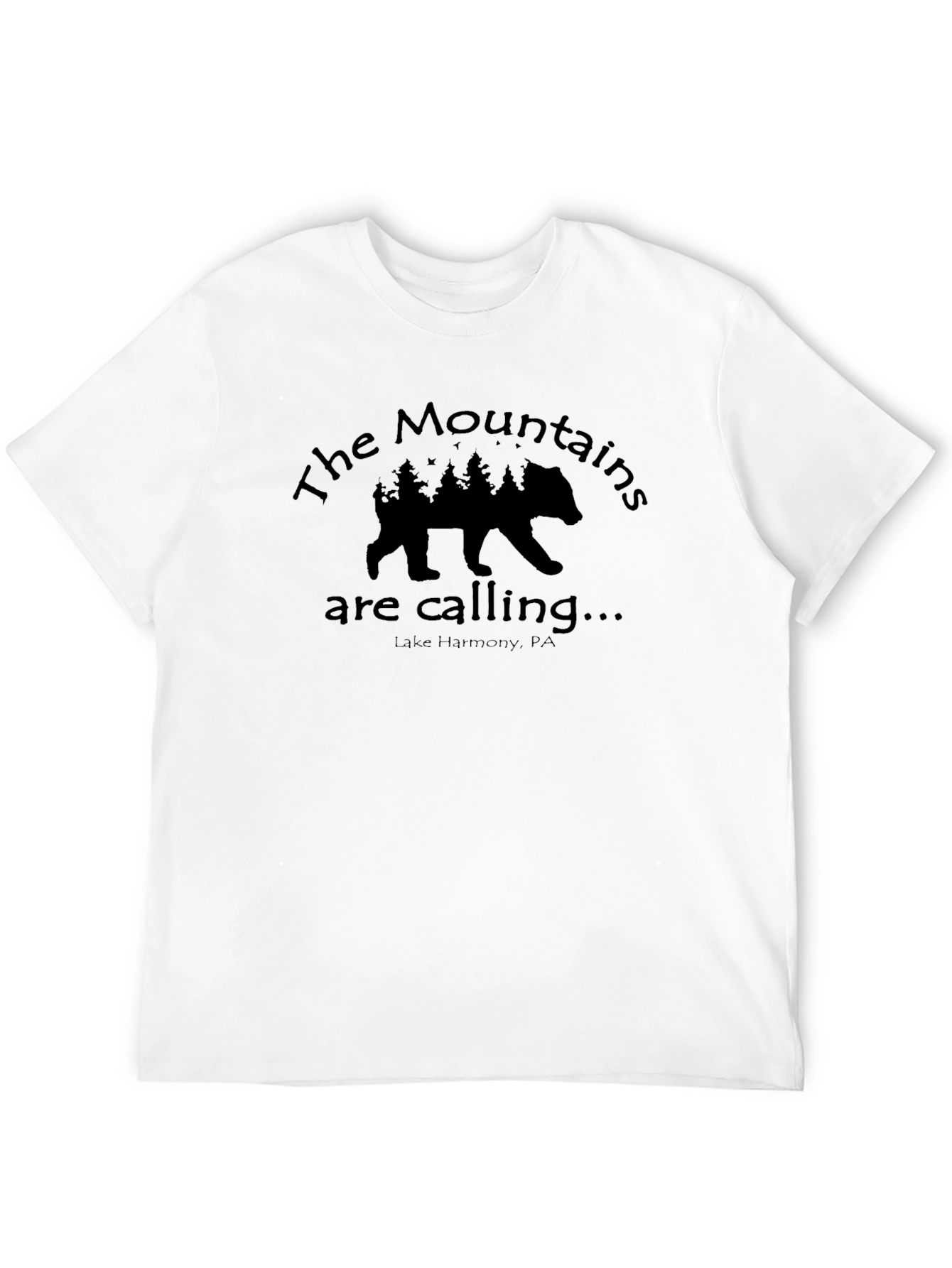 Mountains Calling Bear Graphic Tee