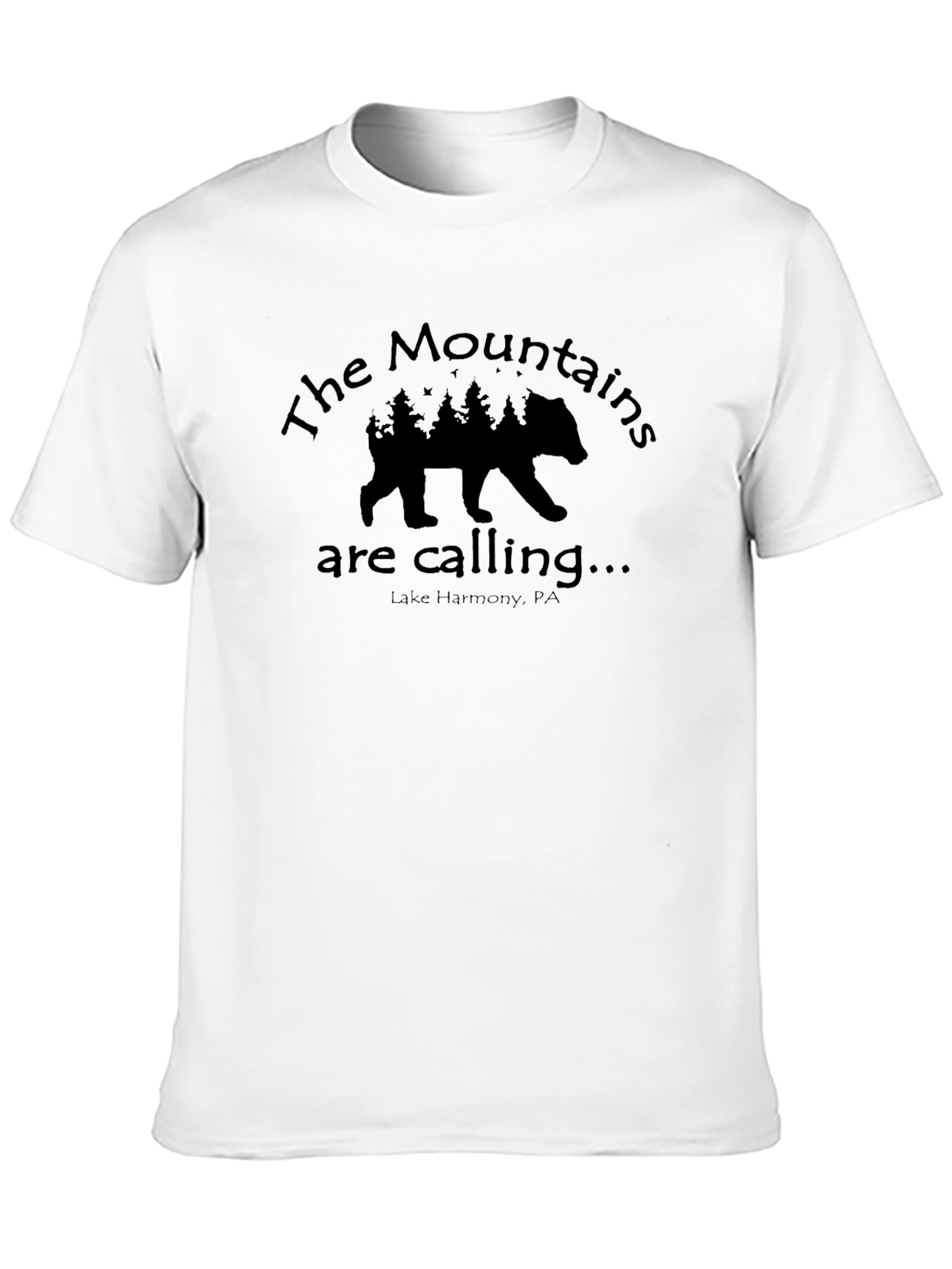 Mountains Calling Bear Graphic Tee